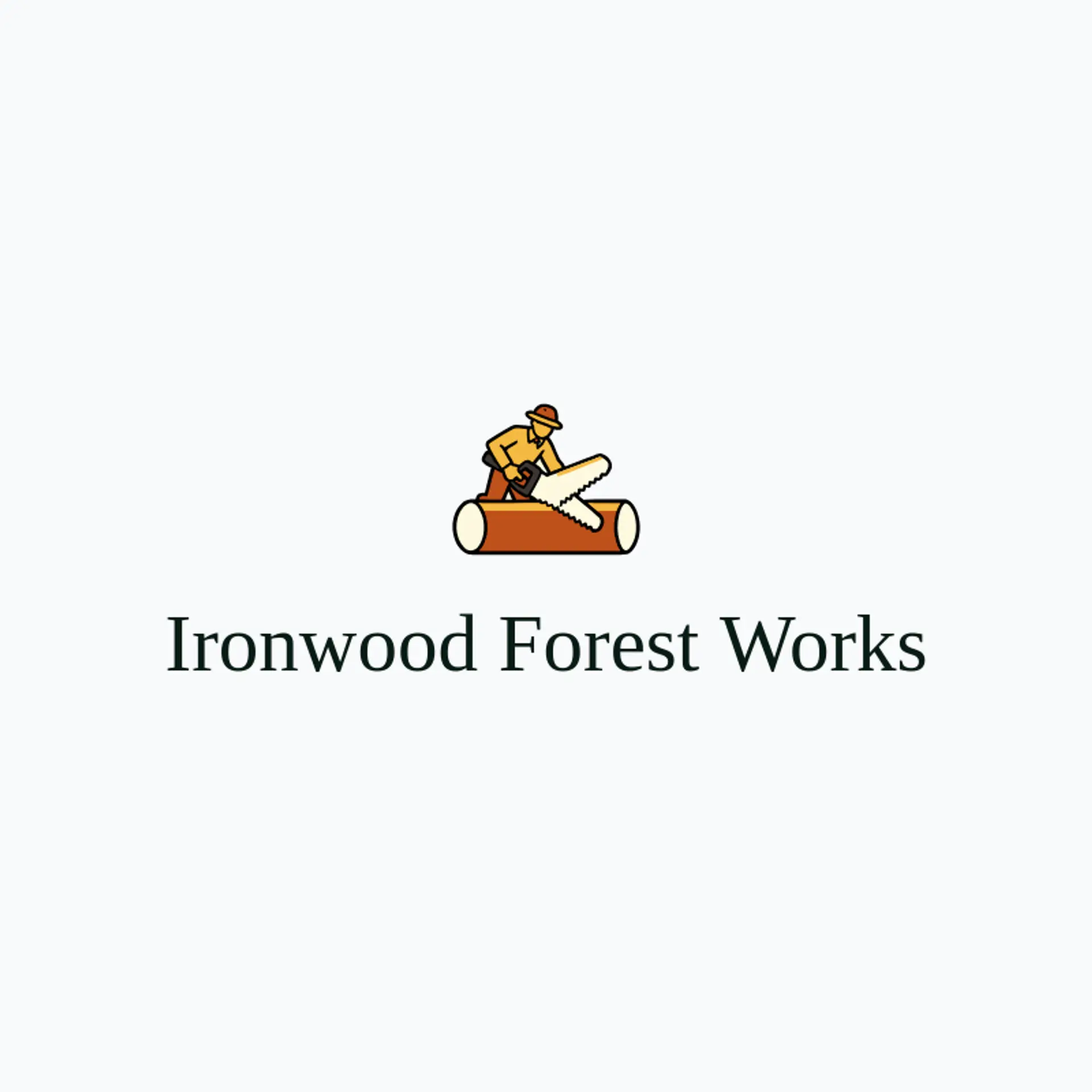 Ironwood Forest Works logo for lumberjack