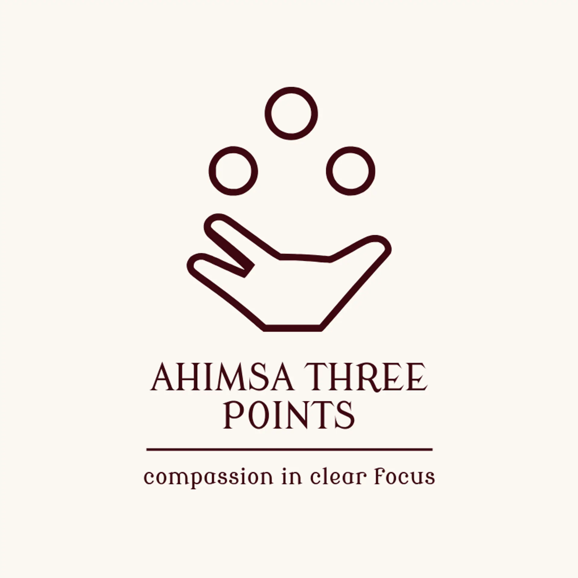 Ahimsa Three Points logo for jainism