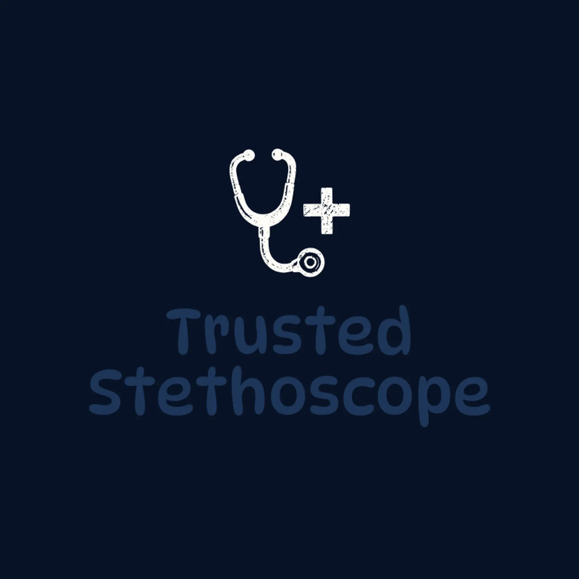 Trusted Stethoscope logo for first aid