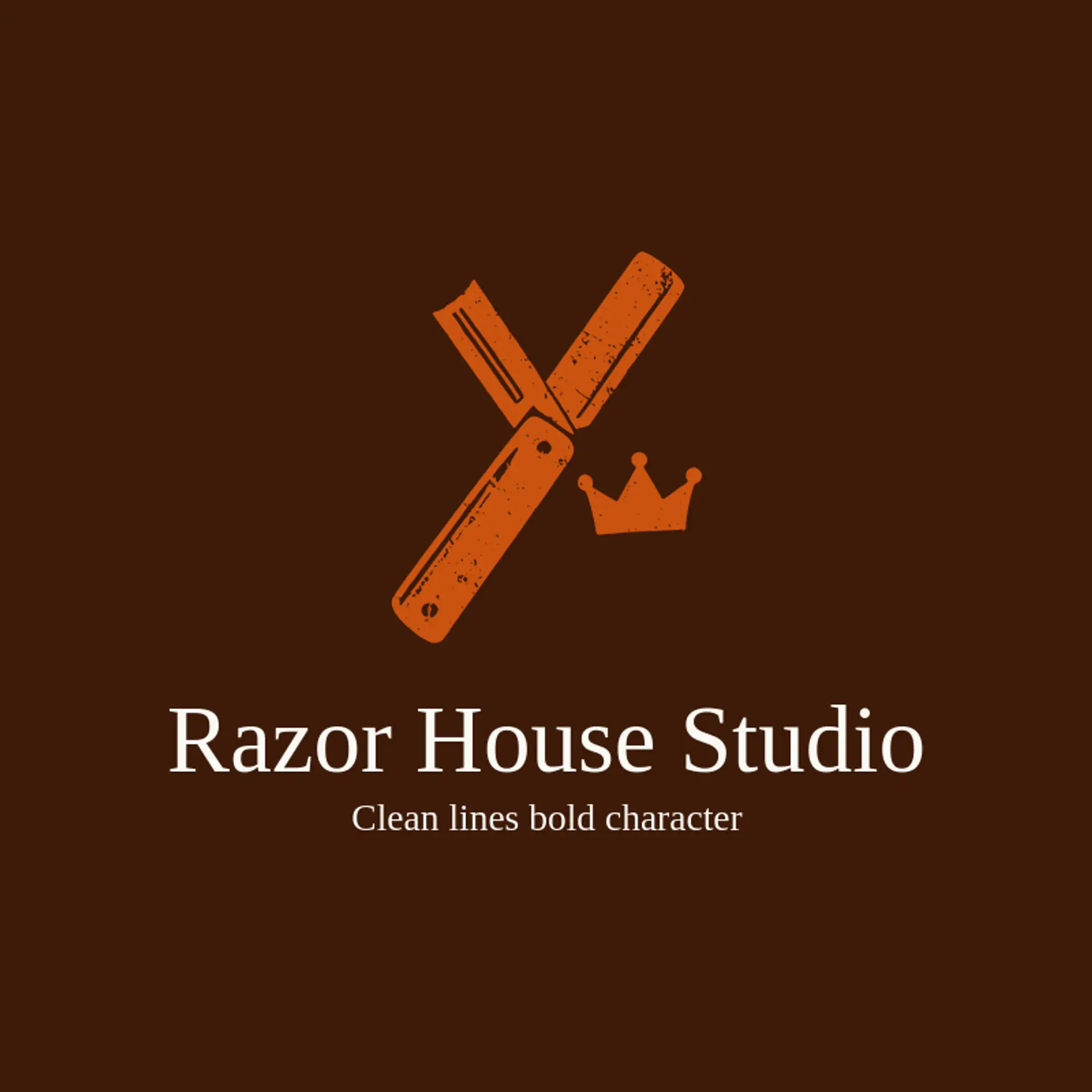 Razor House Studio logo for barbershop