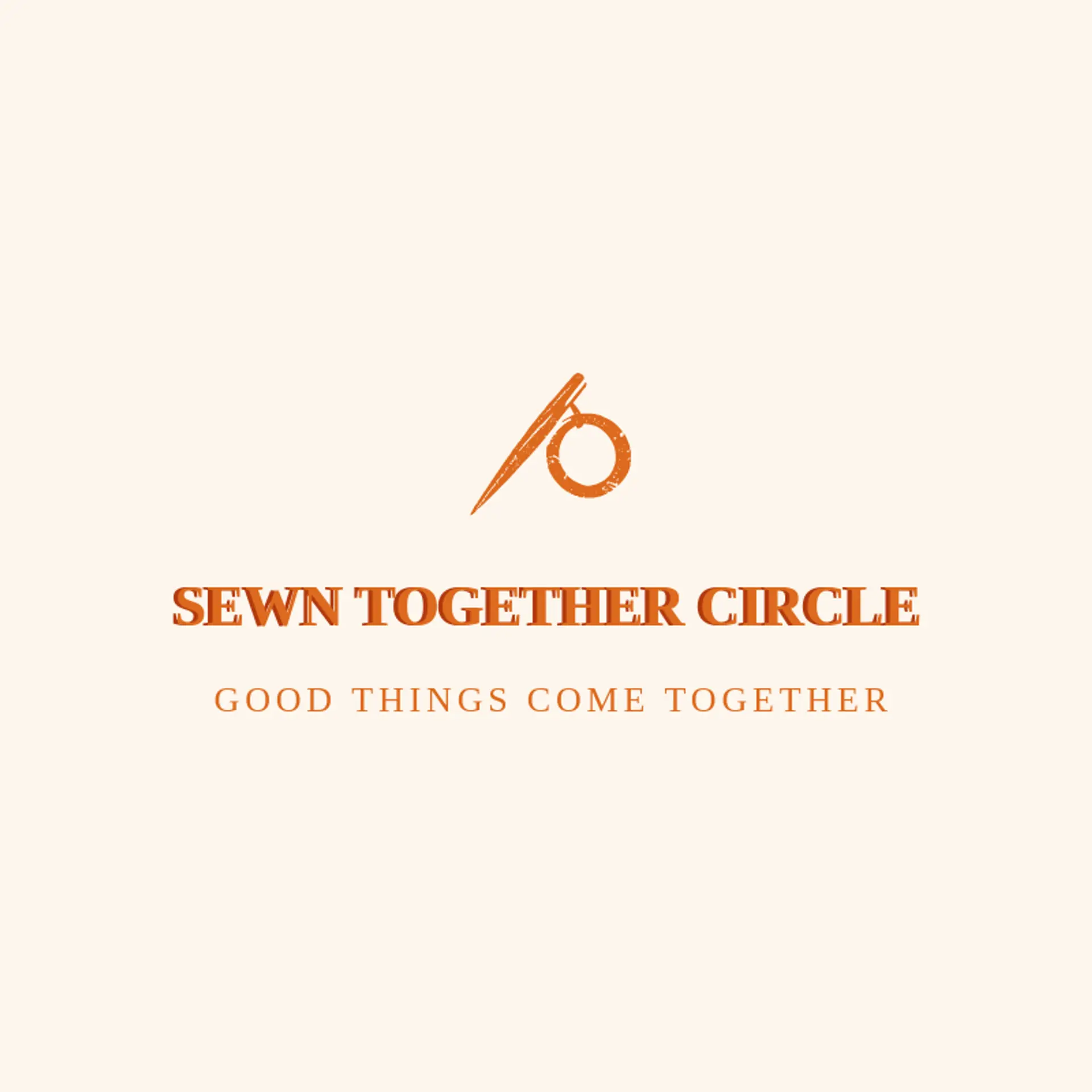 Sewn Together Circle logo for sewing