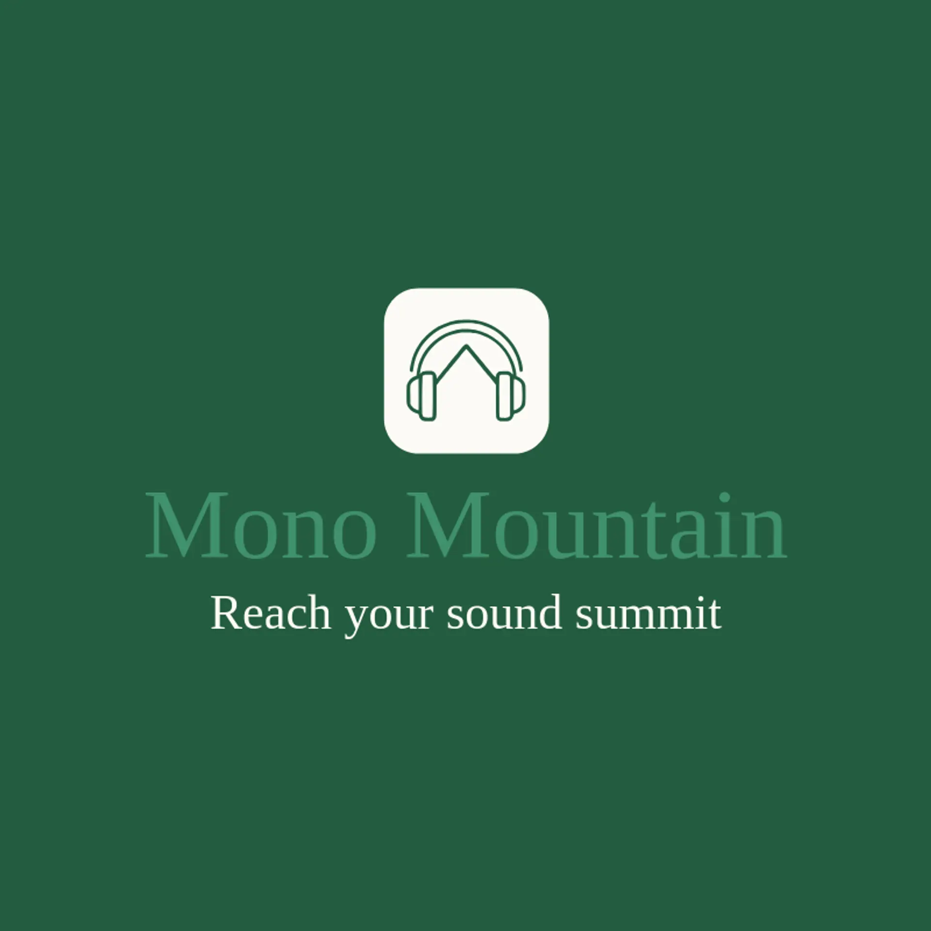 Mono Mountain logo for headphone