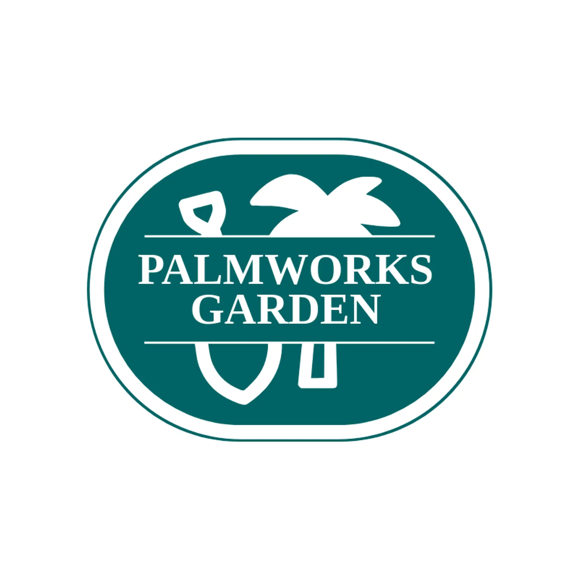 Palmworks Garden logo for palm tree