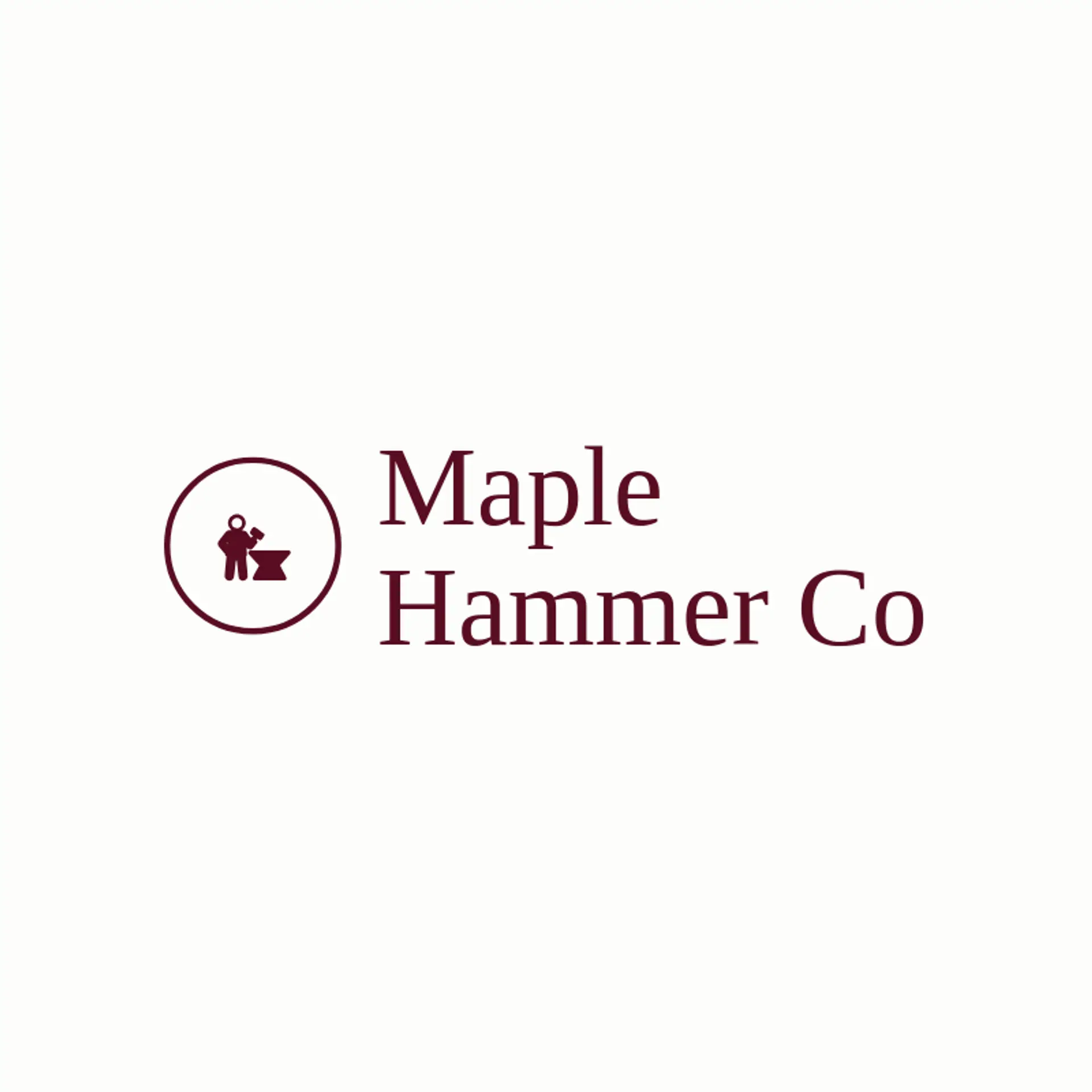 Maple Hammer Co logo for blacksmith