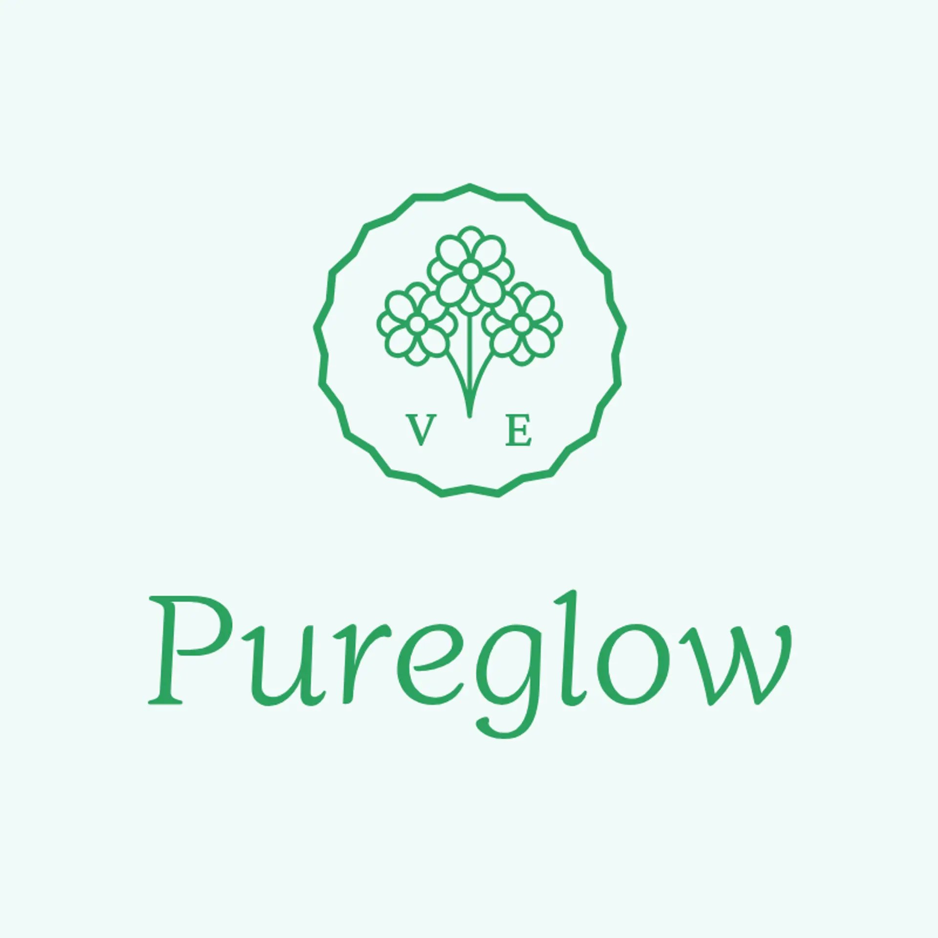 PureGlow logo for blg cleaning service