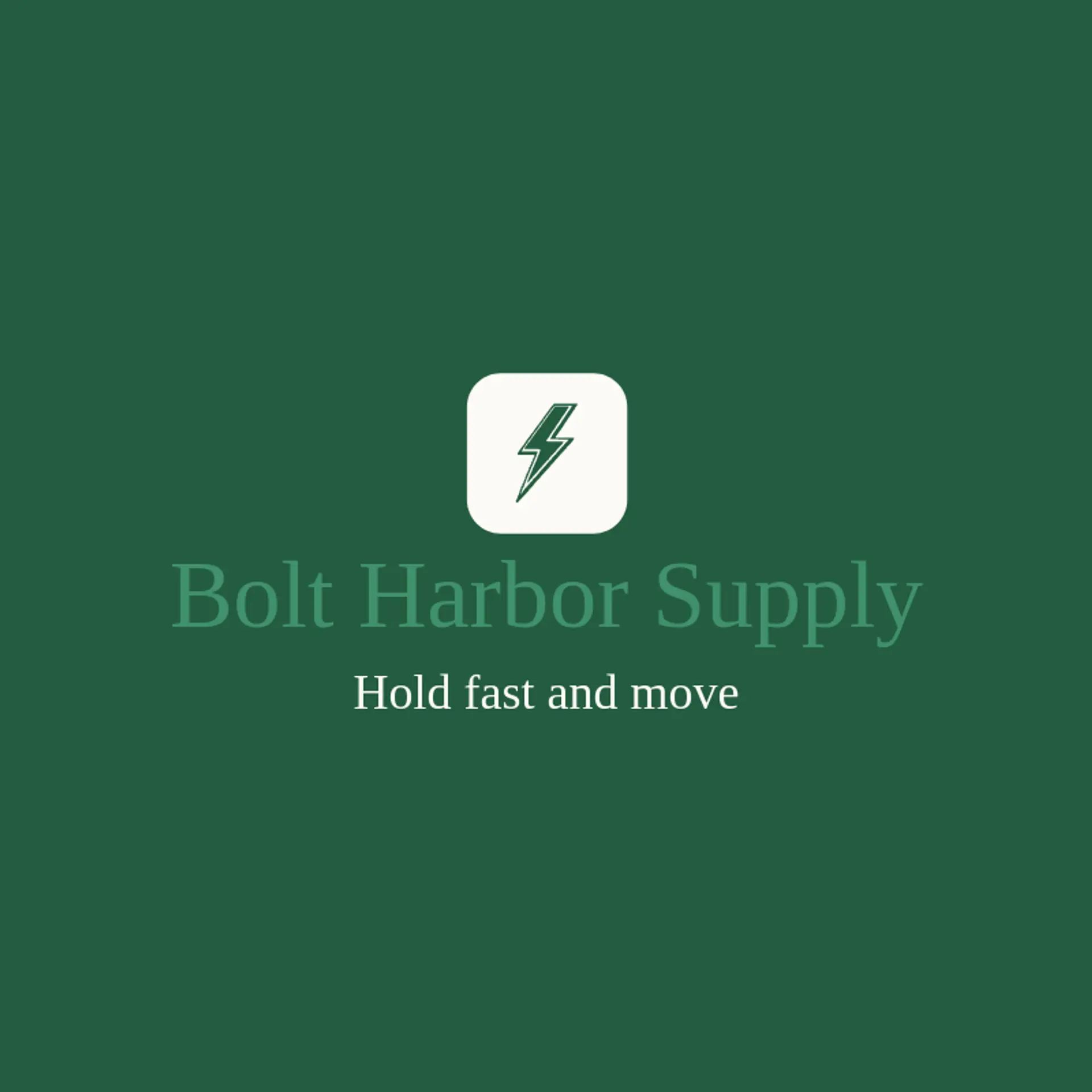 Bolt Harbor Supply logo for Bolt