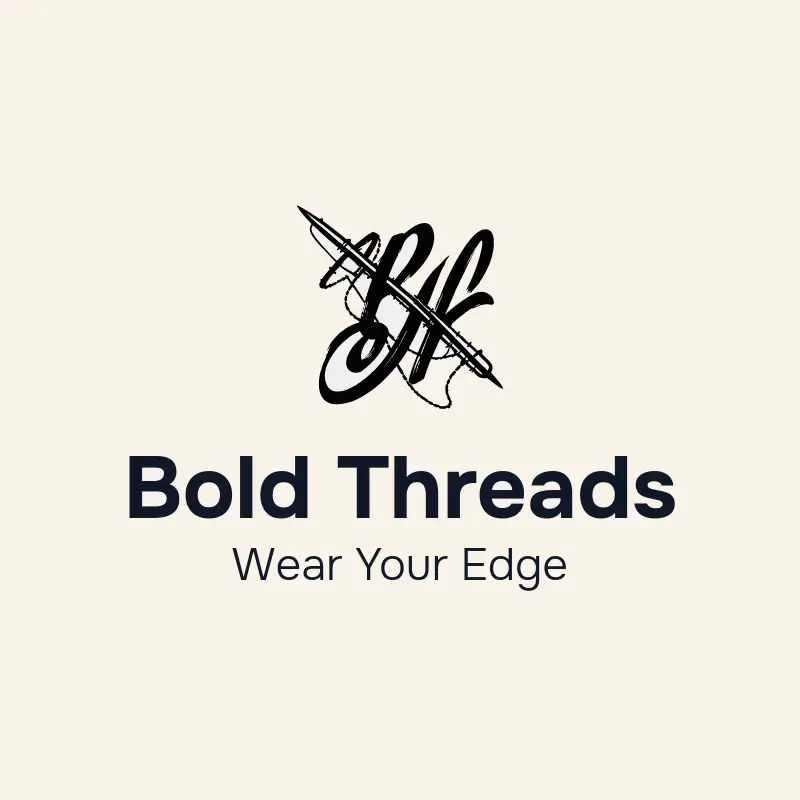 The streetwear name Bold Threads as a branded logo with a single color icon