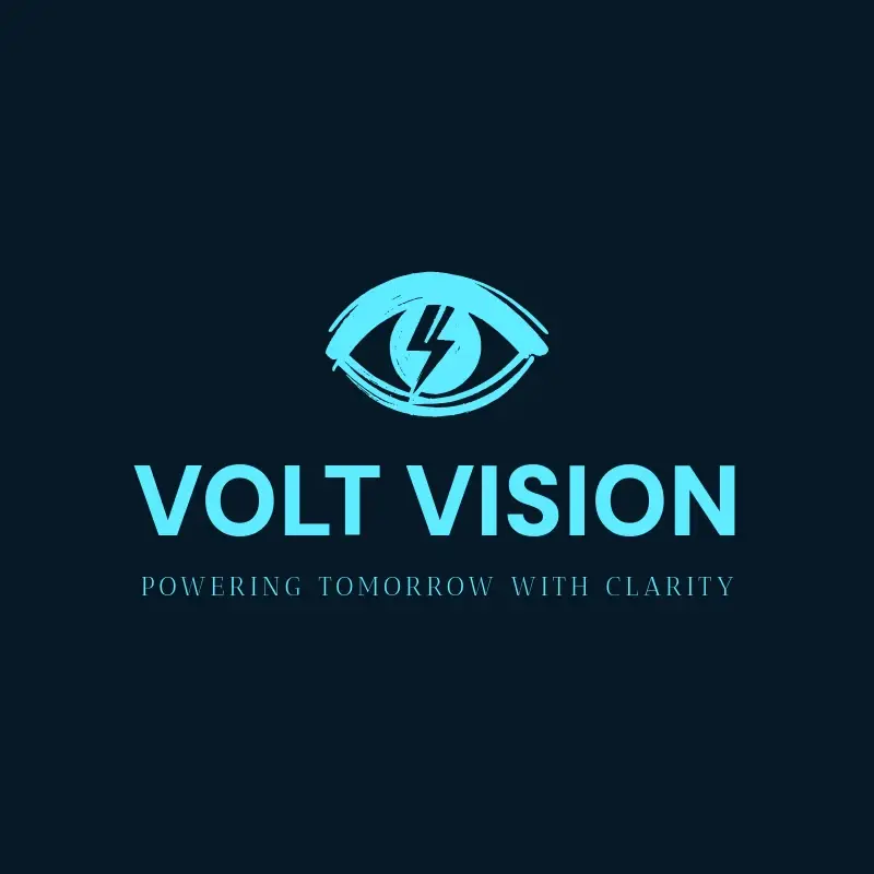 The electrical name Volt Vision as a branded logo with a single color icon
