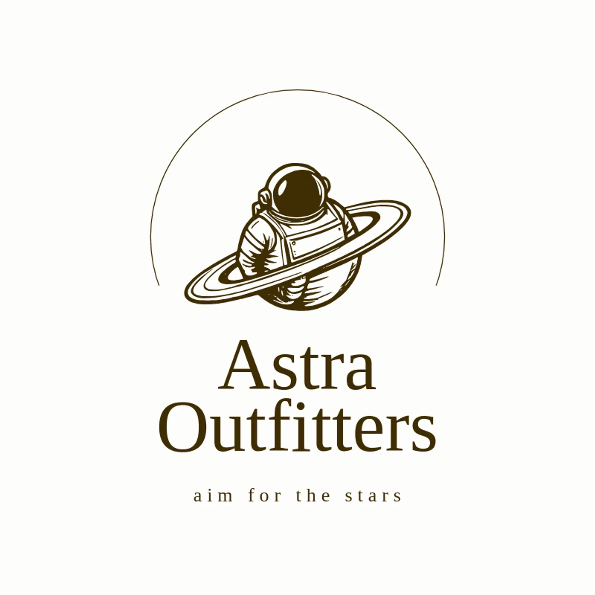Astra Outfitters logo for astronaut