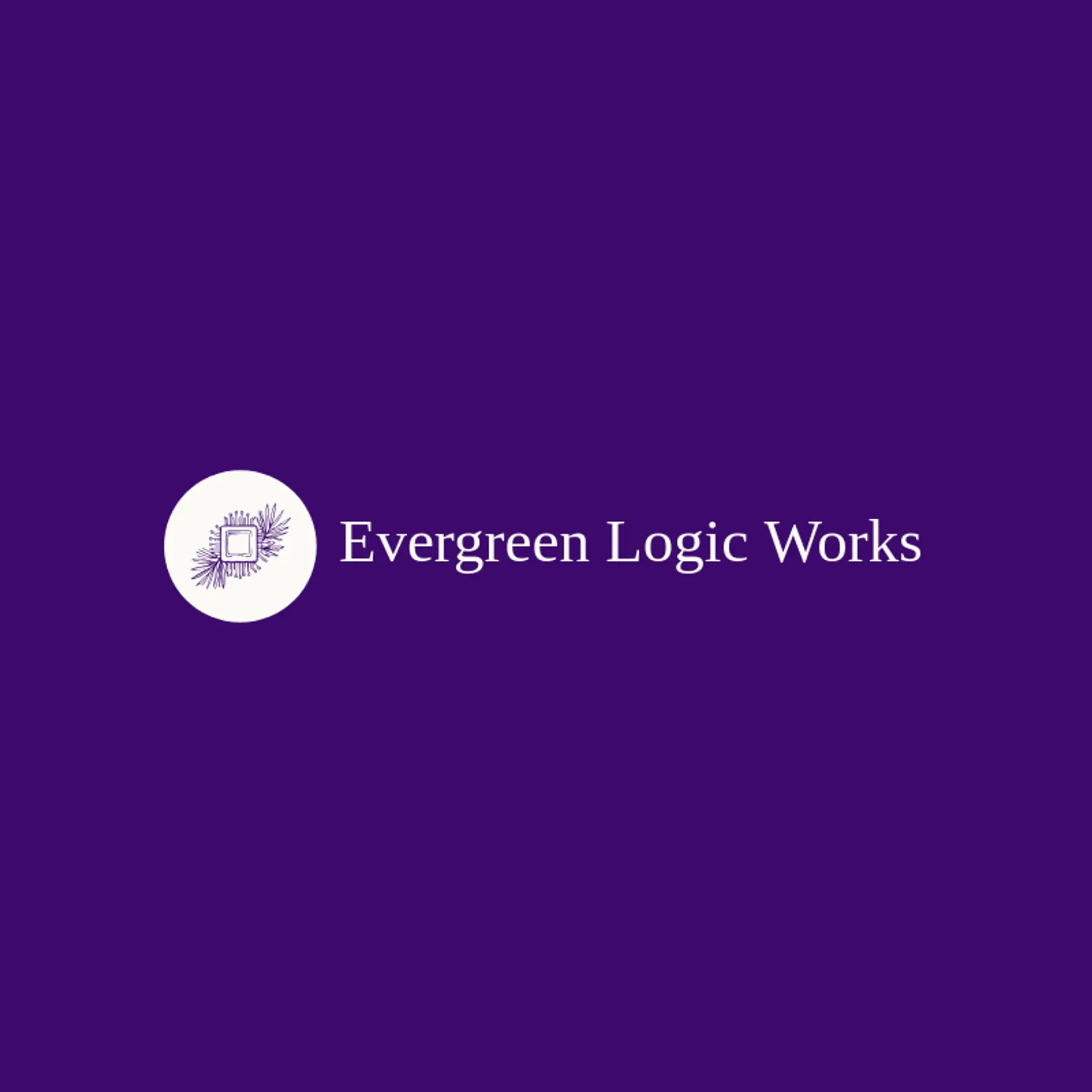 Evergreen Logic Works logo for chip