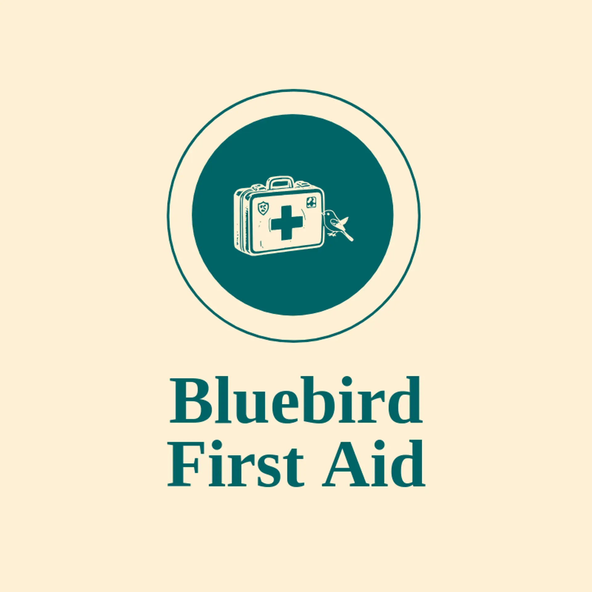 Bluebird First Aid logo for first aid kit