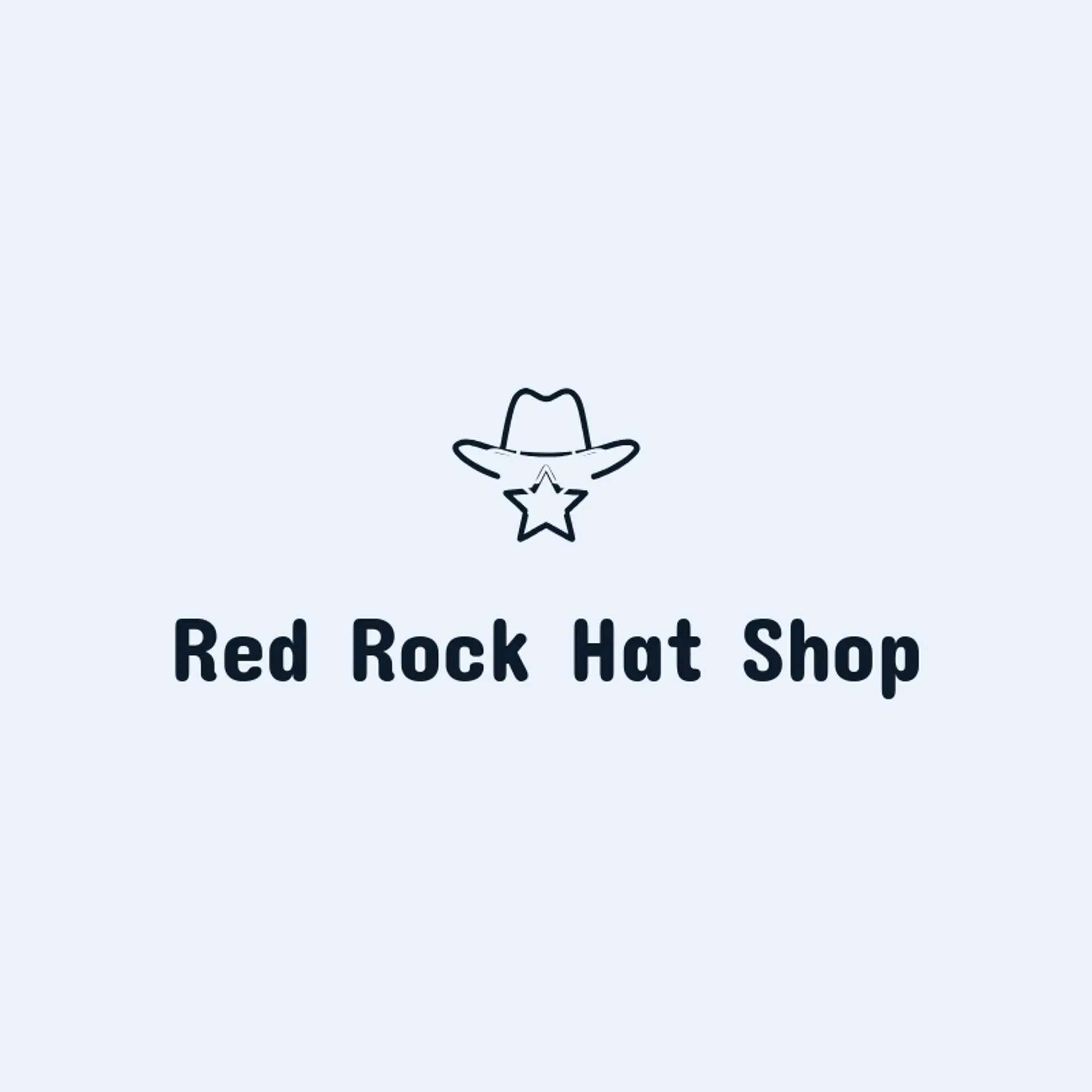 Red Rock Hat Shop logo for cowboy hat