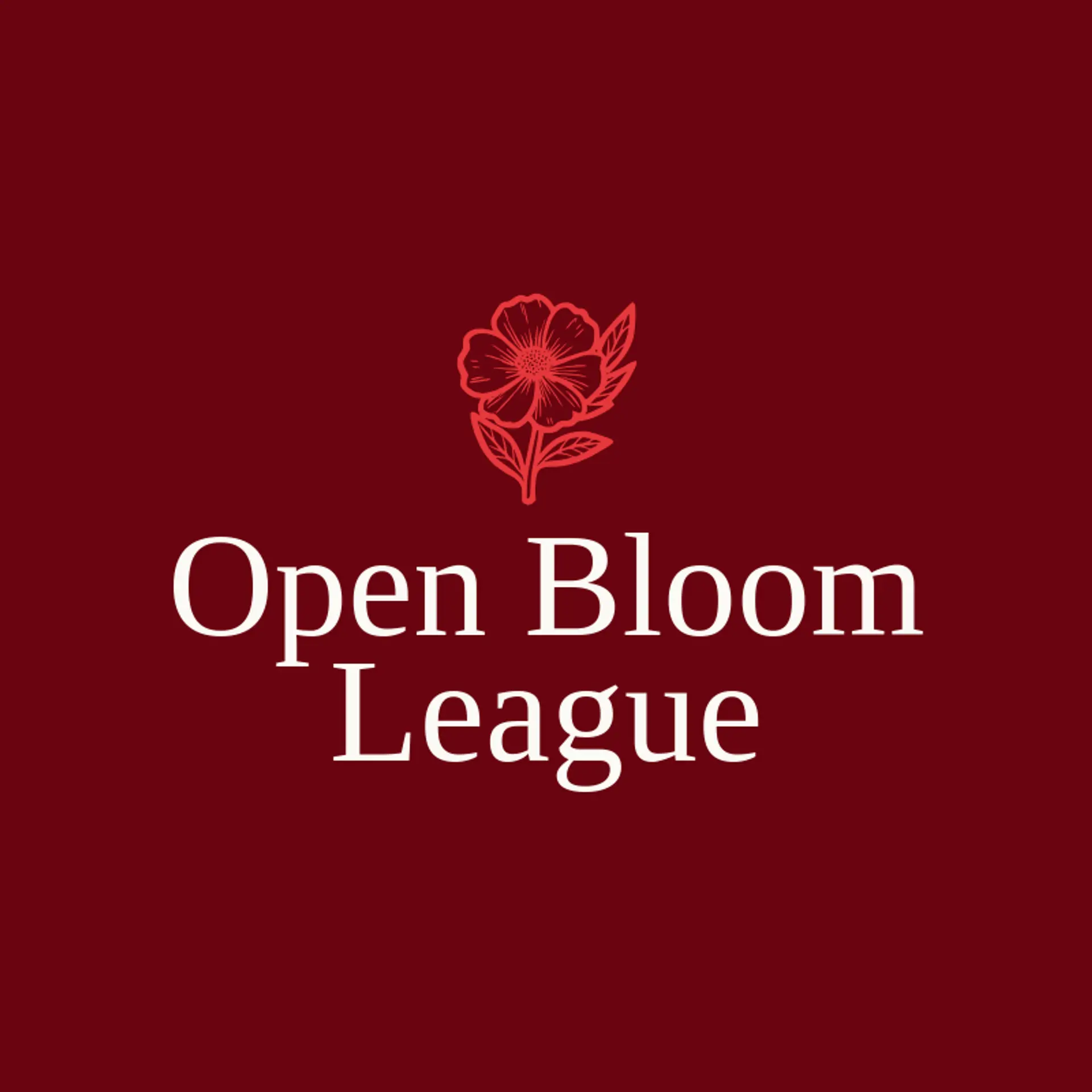 Open Bloom League logo for blossom