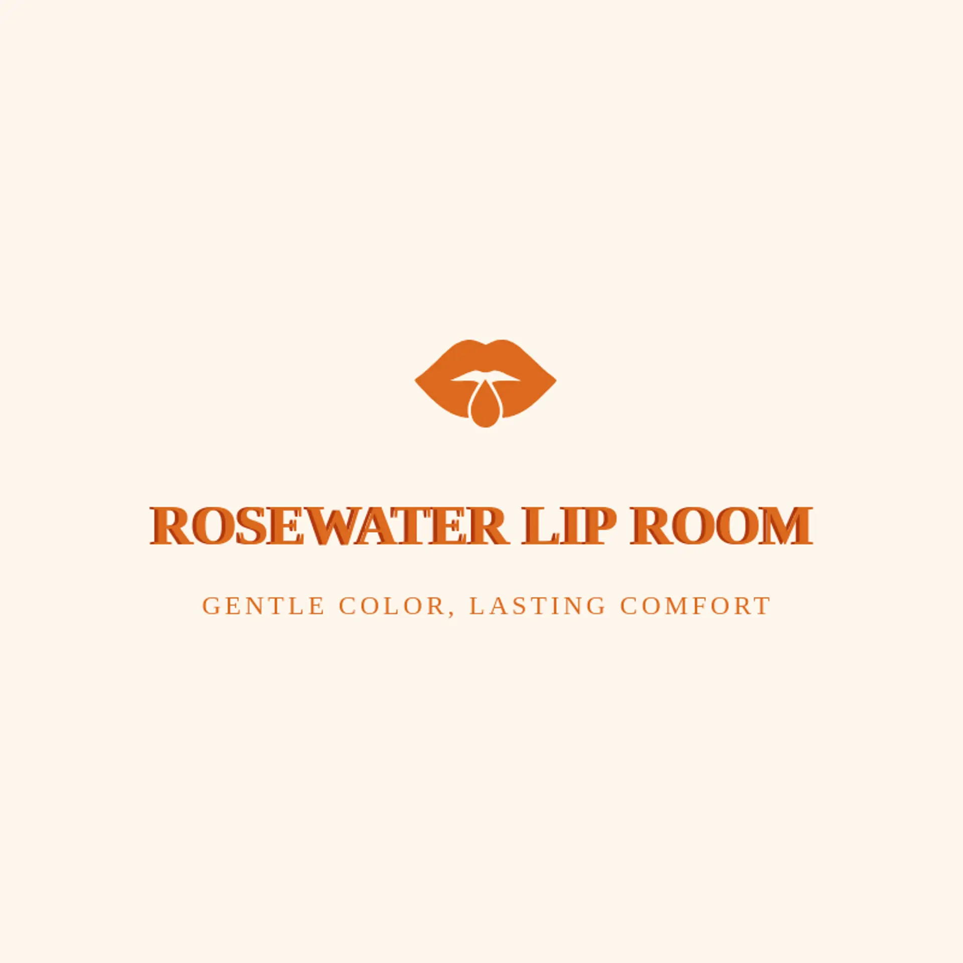 Rosewater Lip Room logo for lips