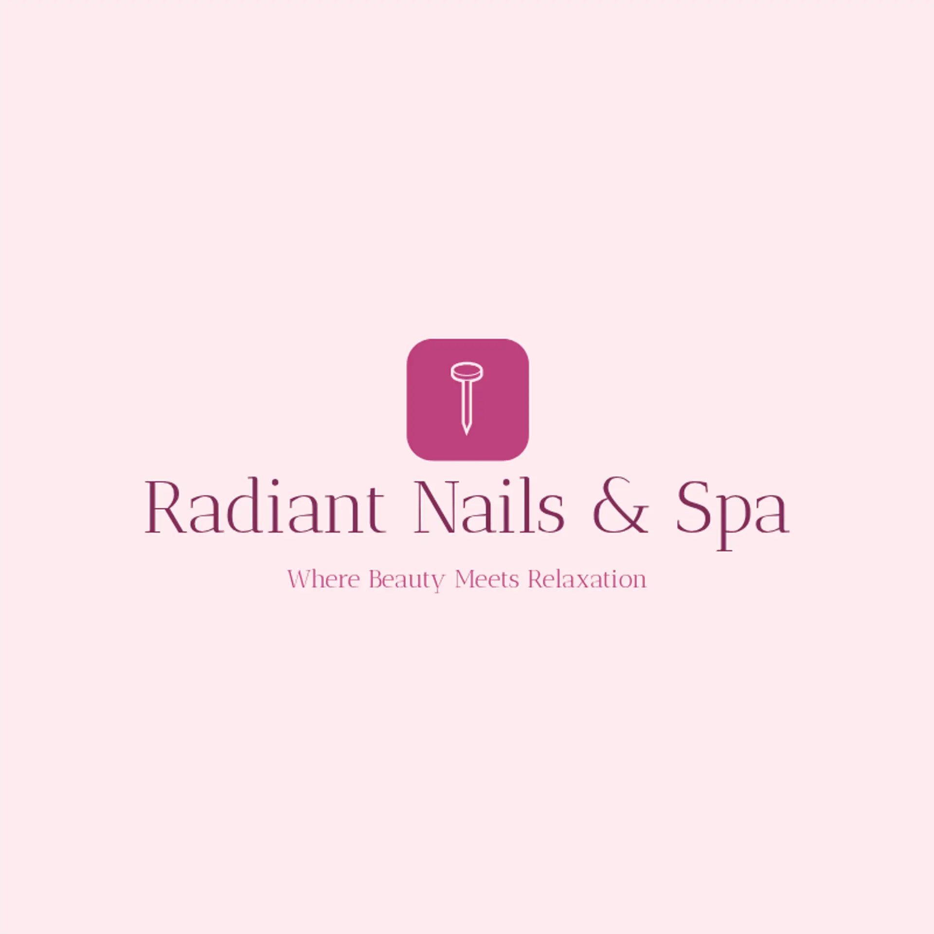 Radiant Nails & Spa logo for nail spa