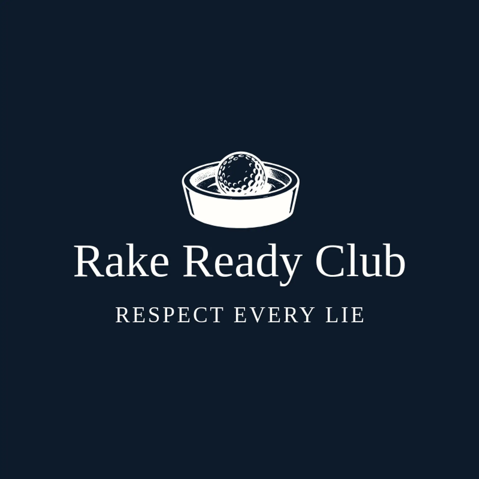 Rake Ready Club logo for golf ball