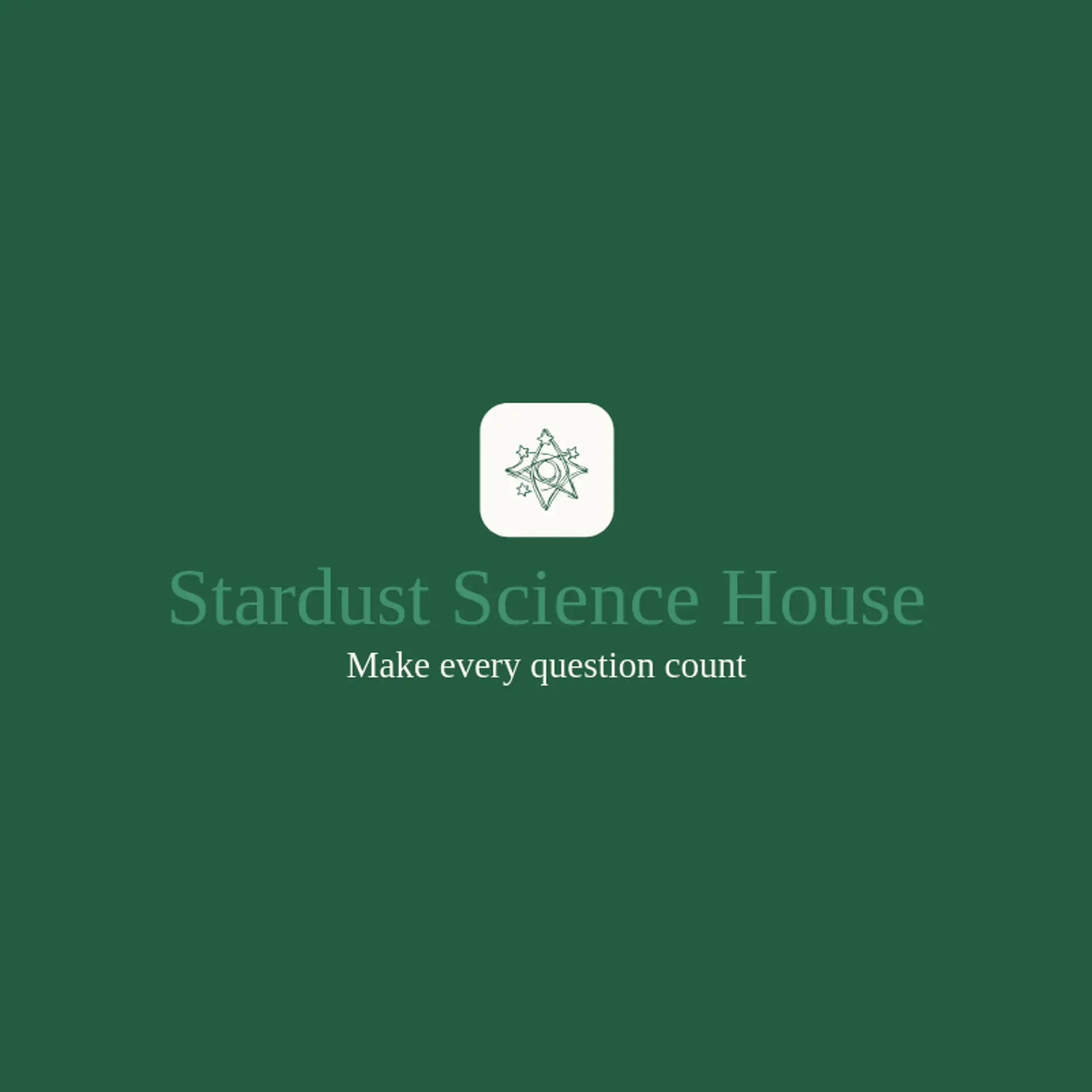 Stardust Science House logo for universe