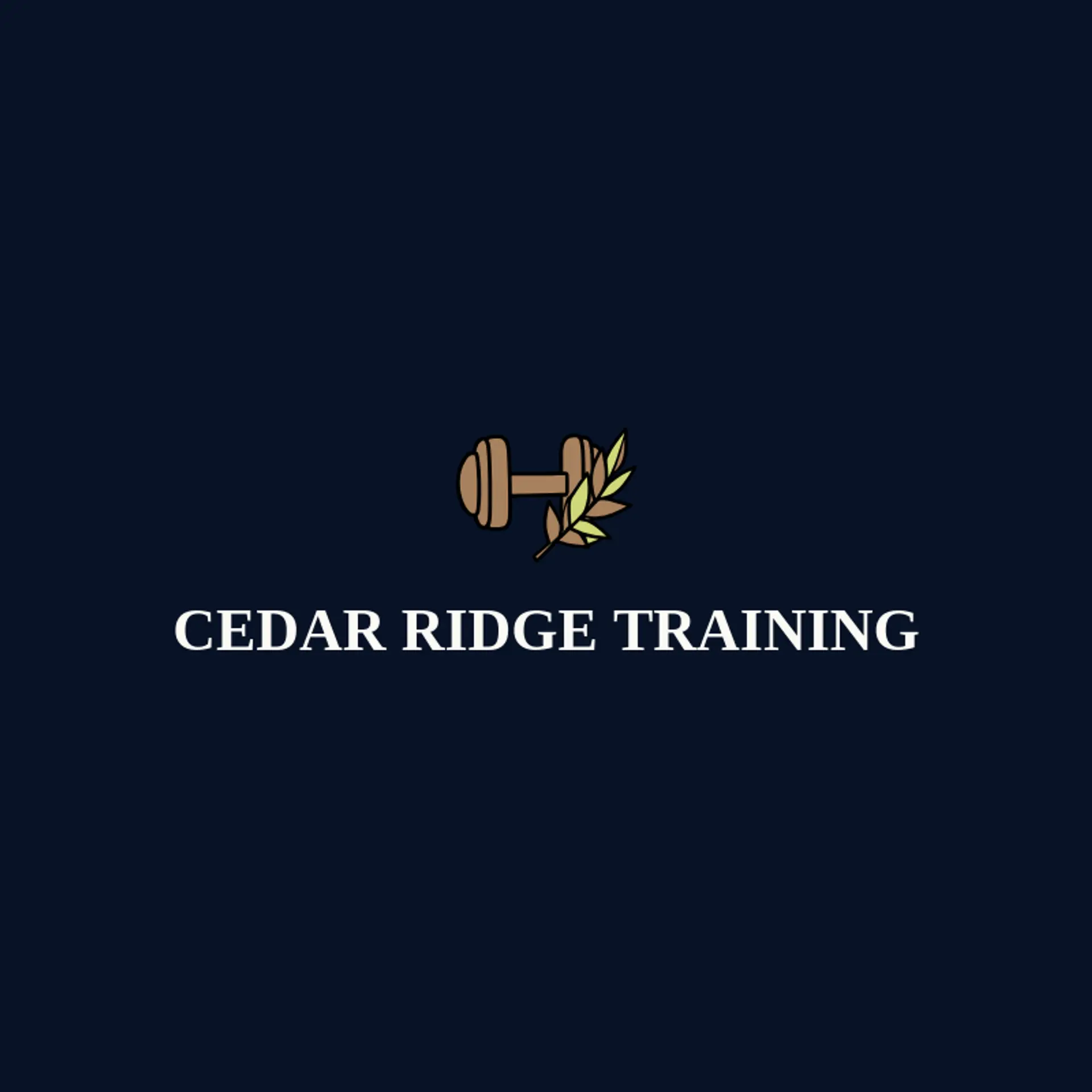Cedar Ridge Training logo for dumbbell