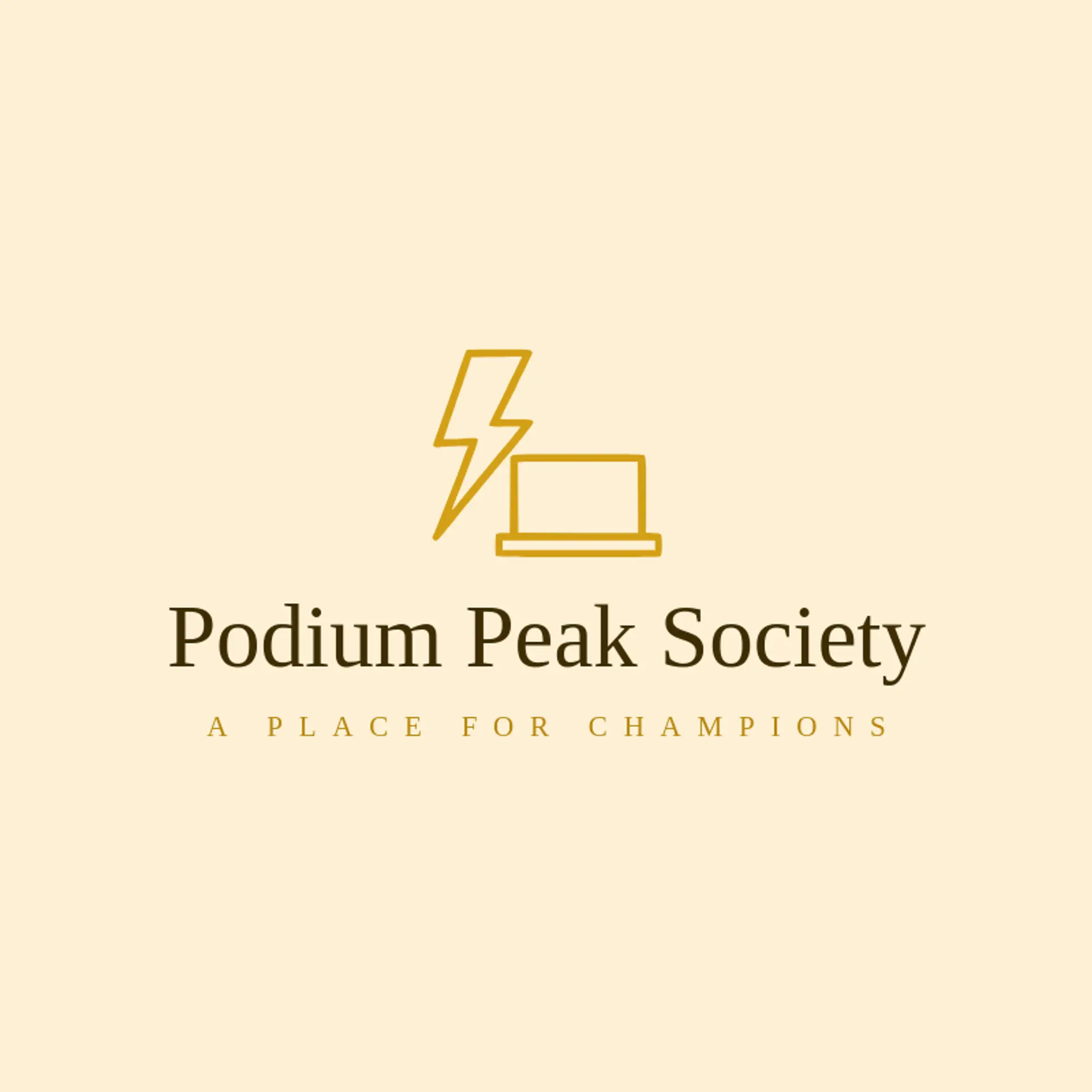 Podium Peak Society logo for winner
