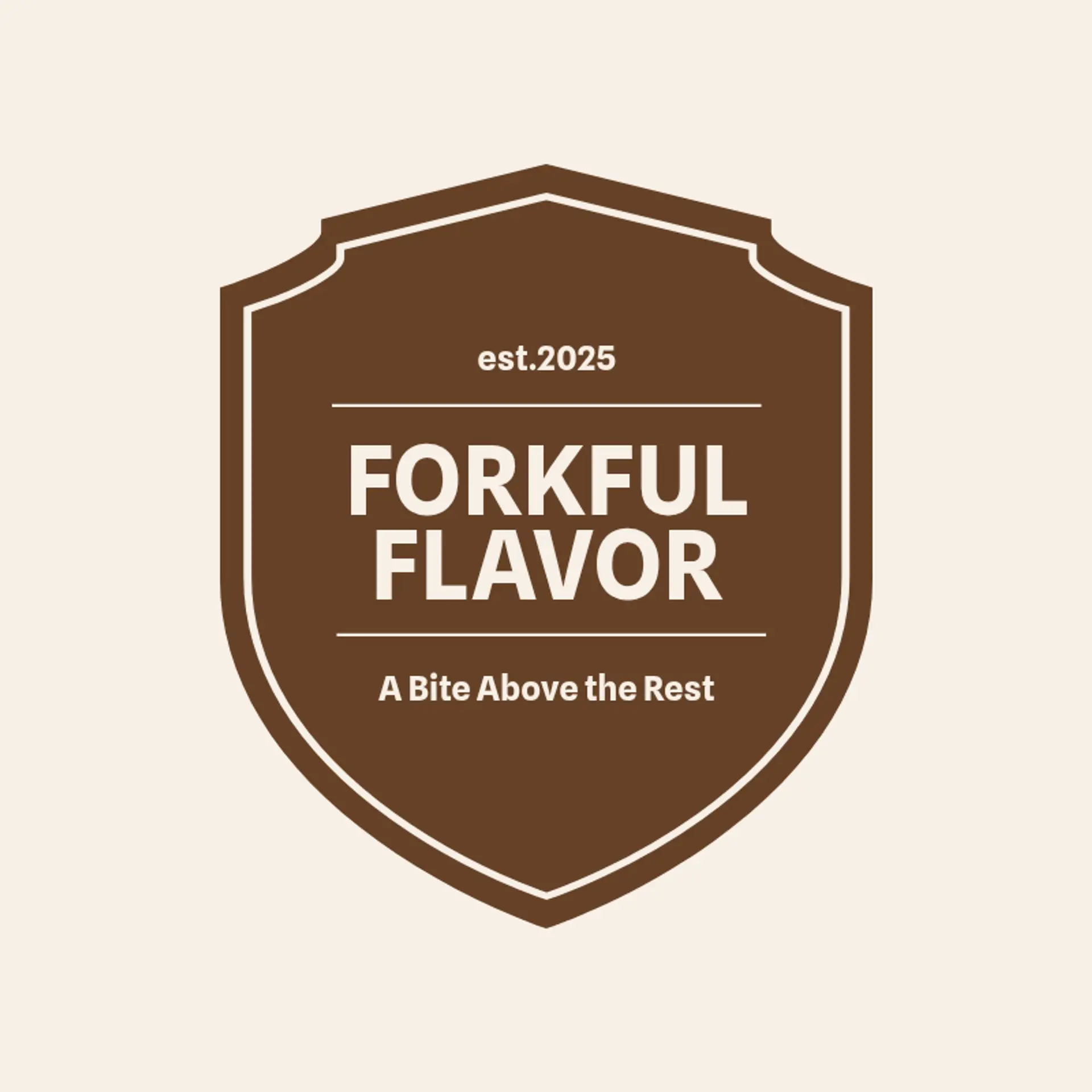 Forkful Flavorhouse logo for food restaurant