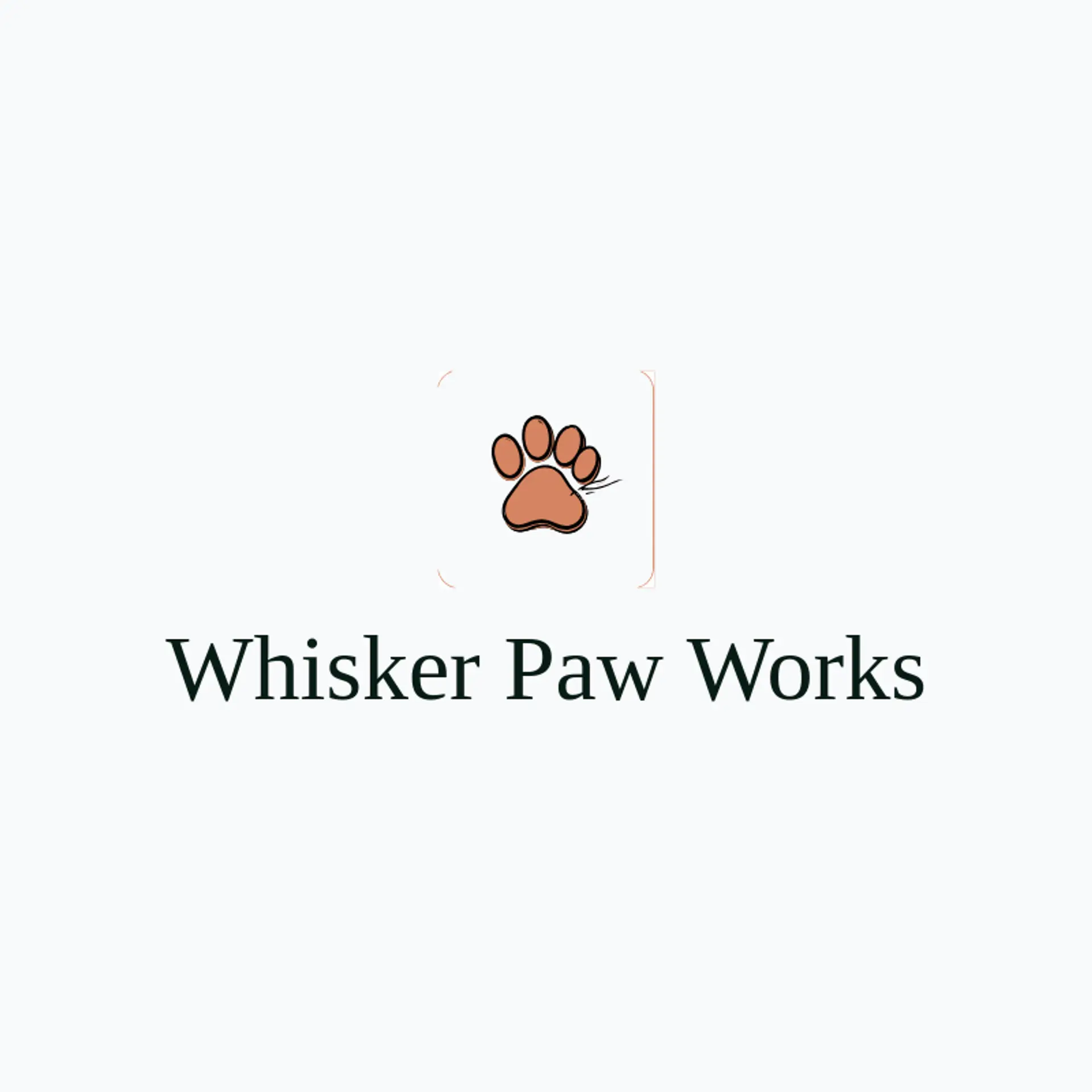 Whisker Paw Works logo for paw print