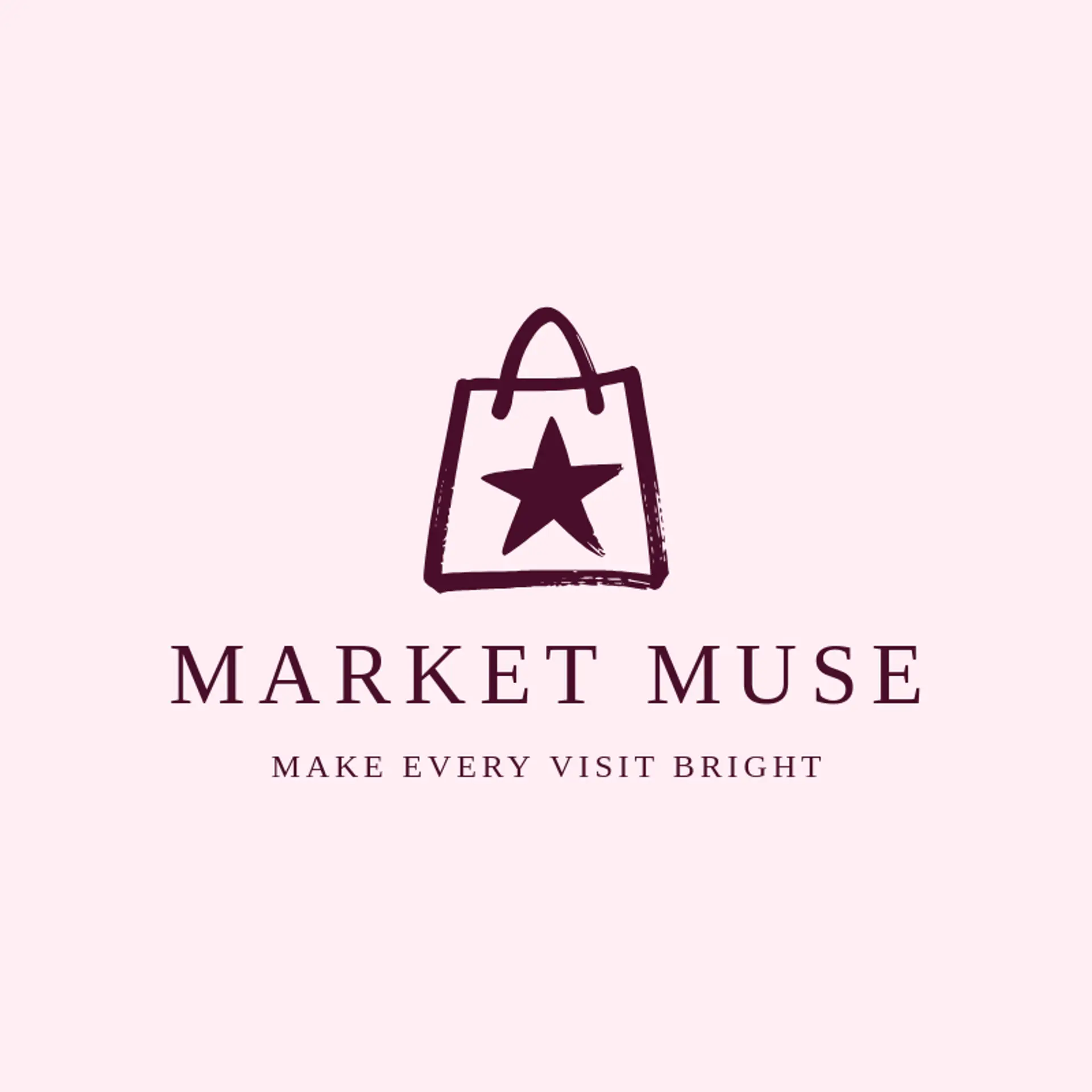 Market Muse logo for shopping bag