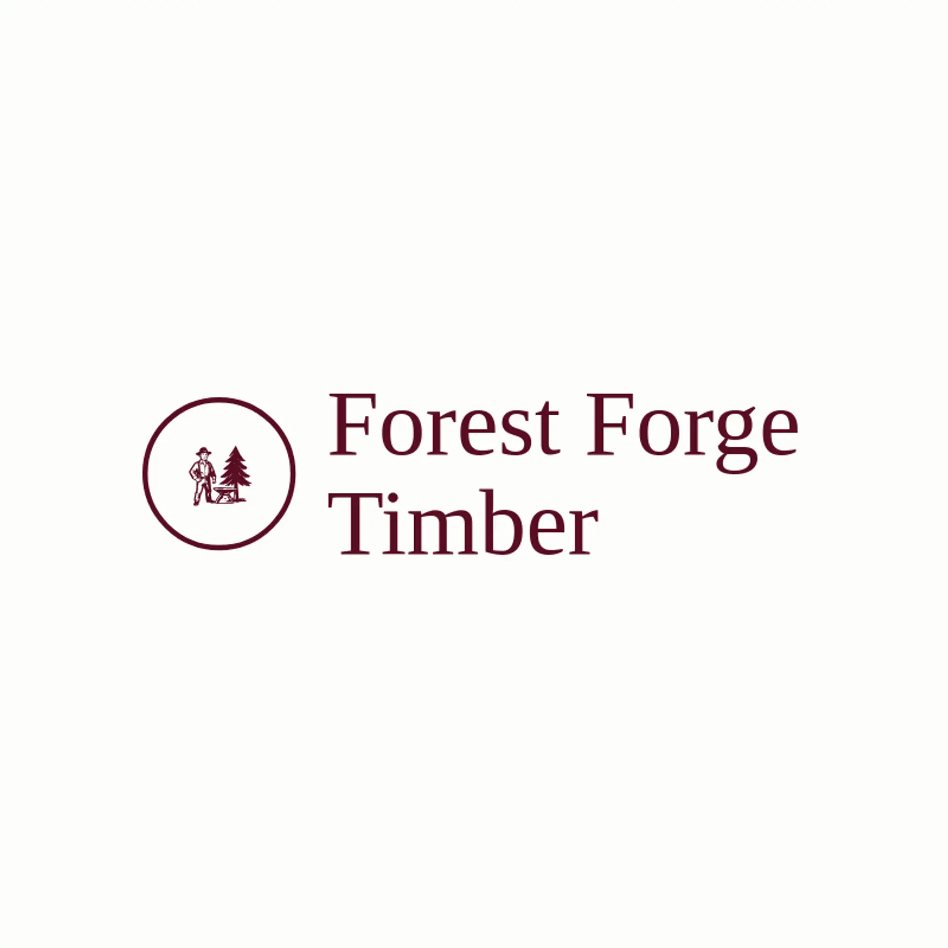 Forest Forge Timber logo for lumberjack