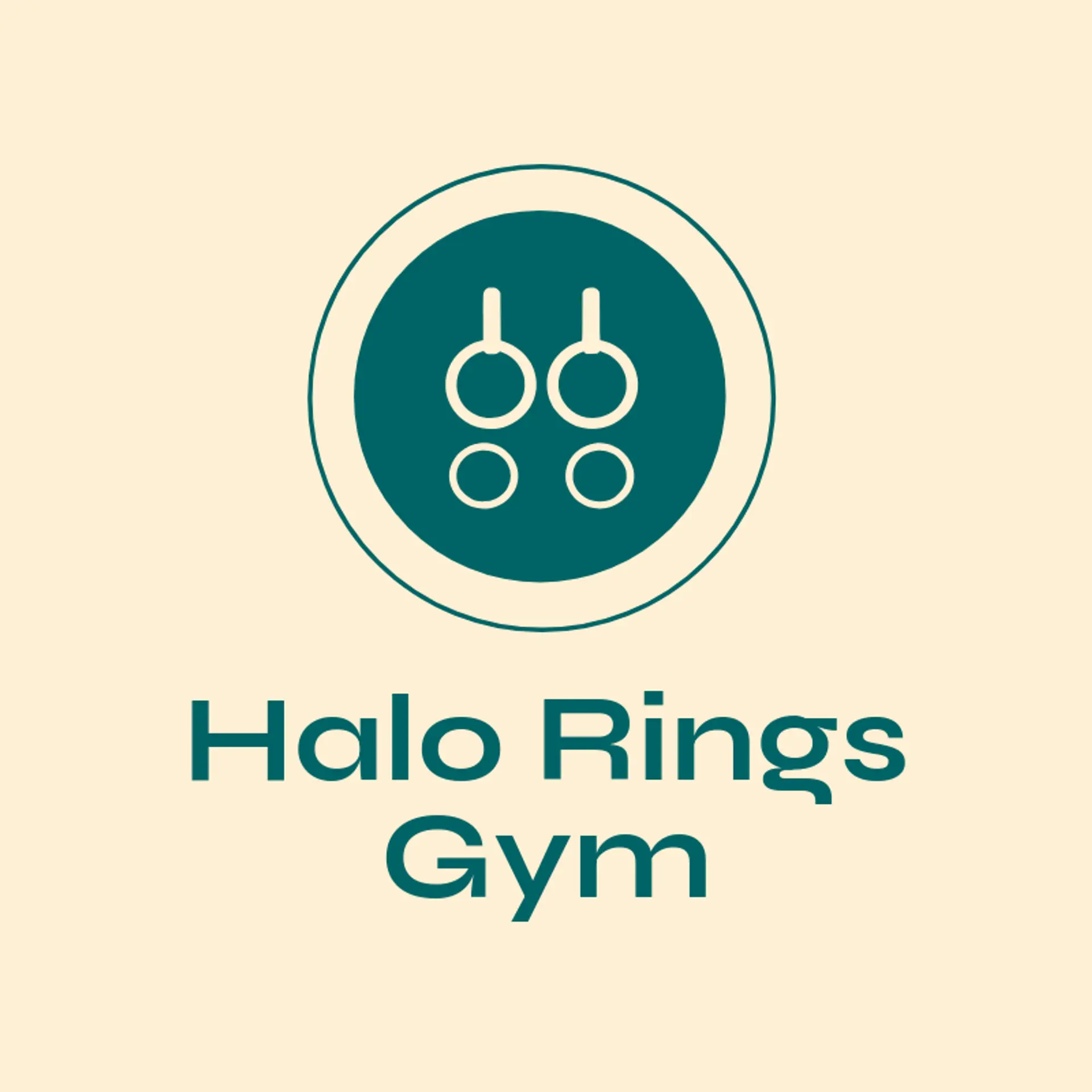 Halo Rings Gym logo for gymnastics