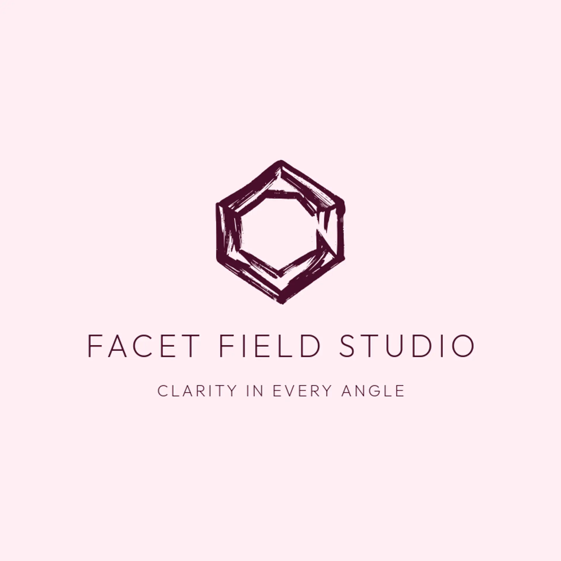 Facet Field Studio logo for hexagon