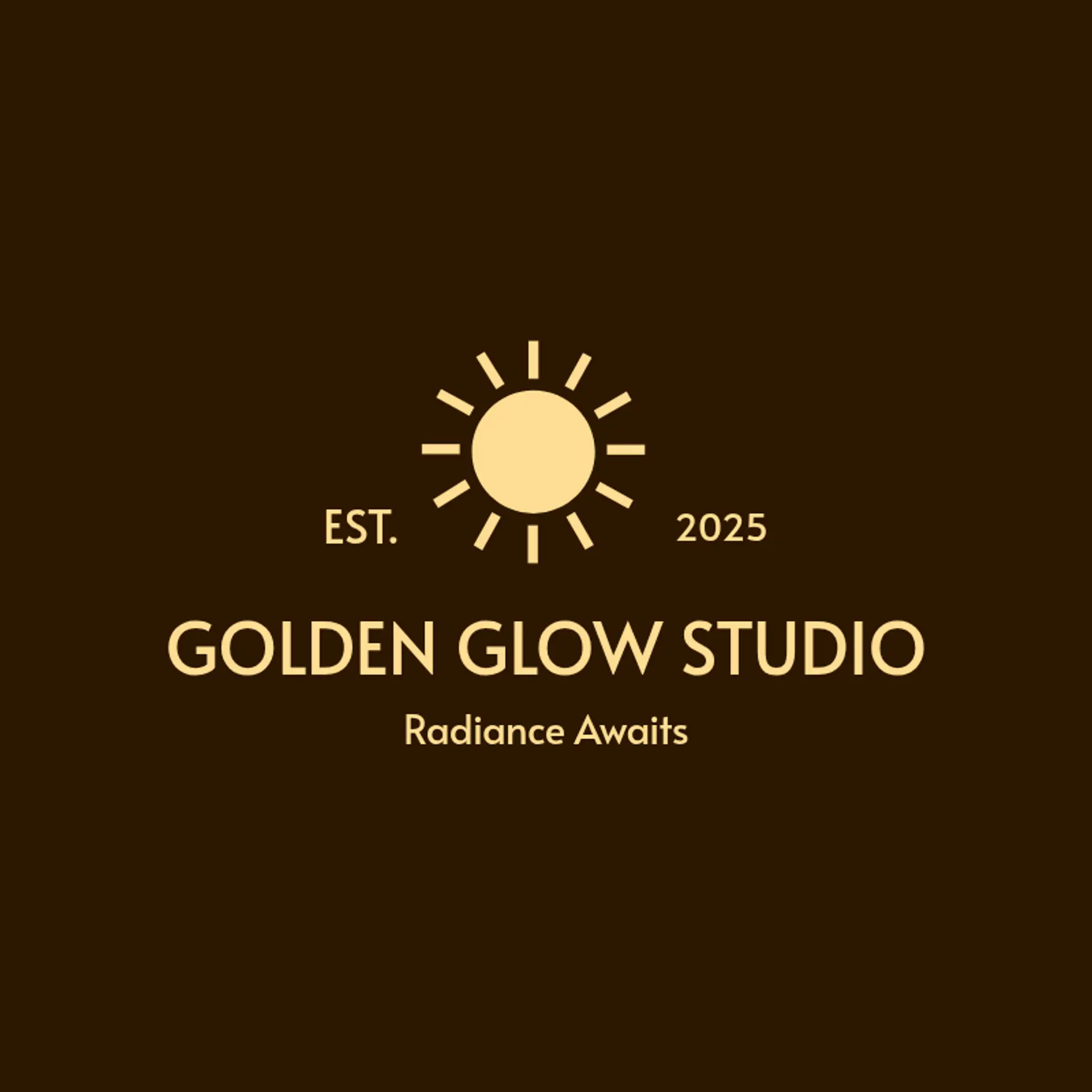 Golden Glow Studio logo for tanning salon