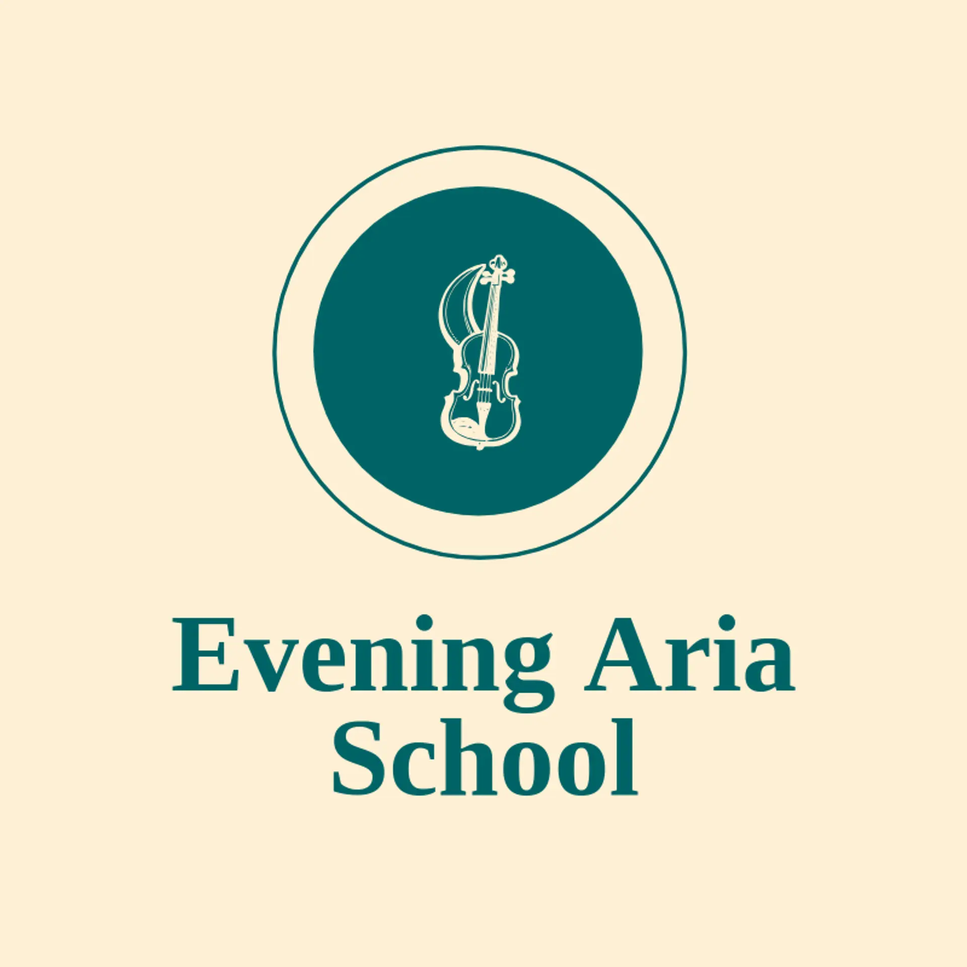 Evening Aria School logo for violin
