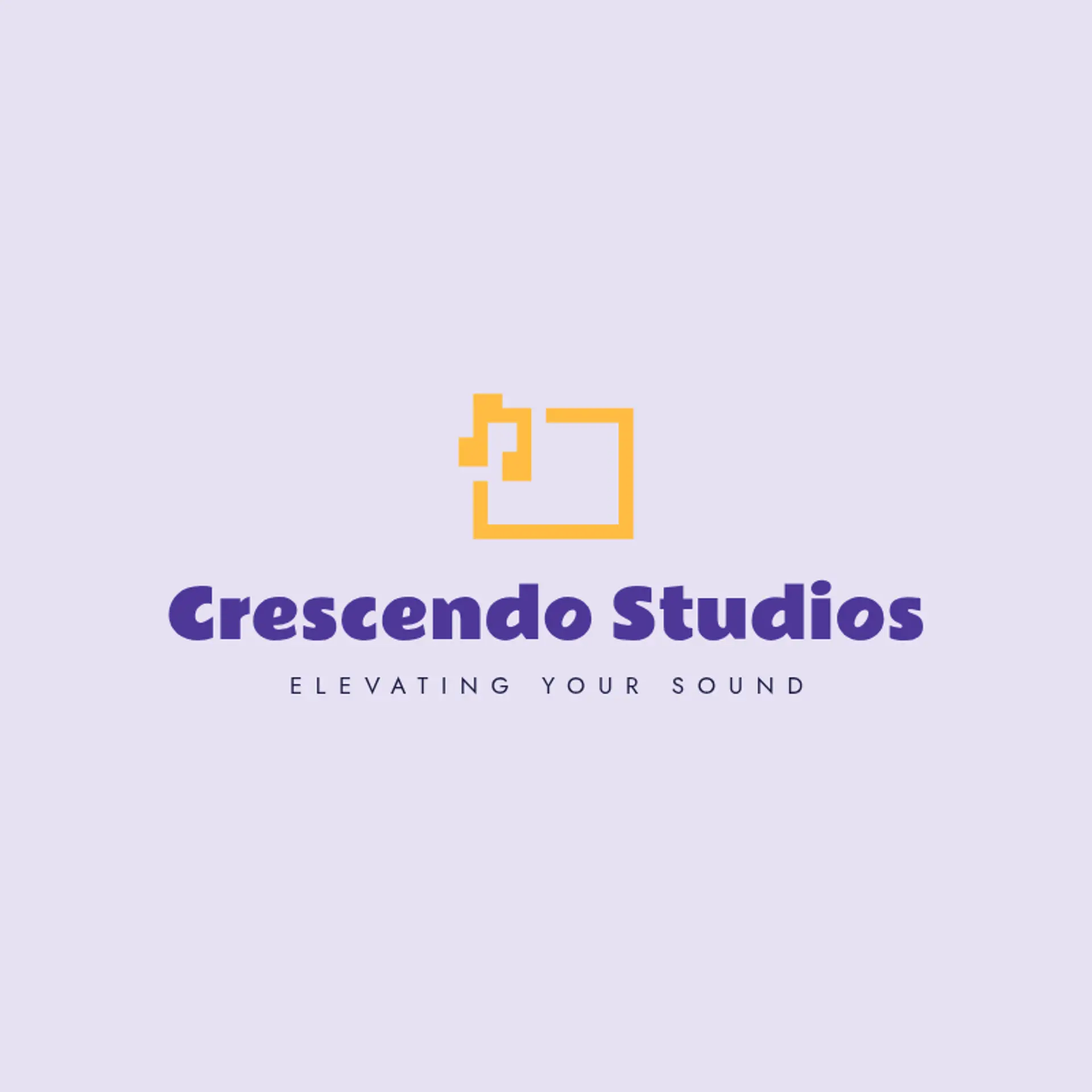 Crescendo Studios logo for music production