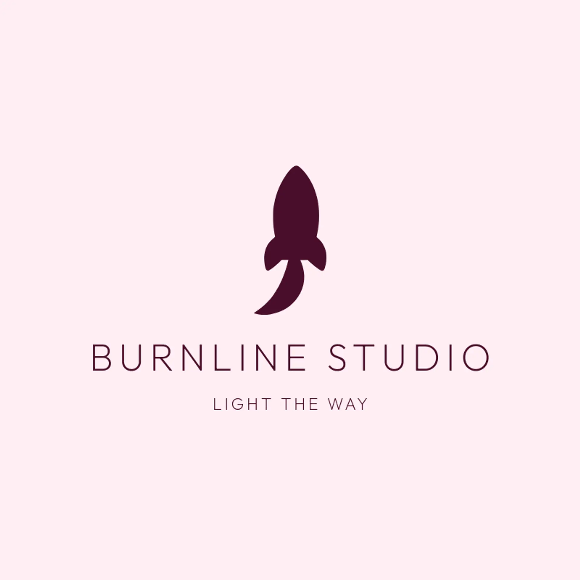 Burnline Studio logo for rocket