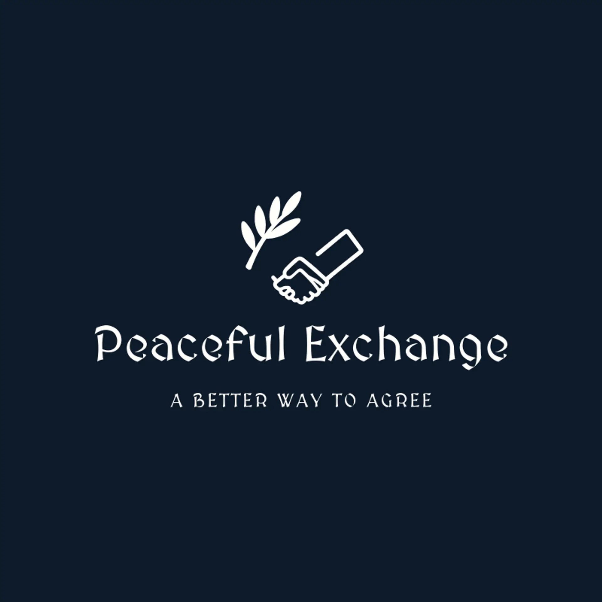 Peaceful Exchange logo for handshake