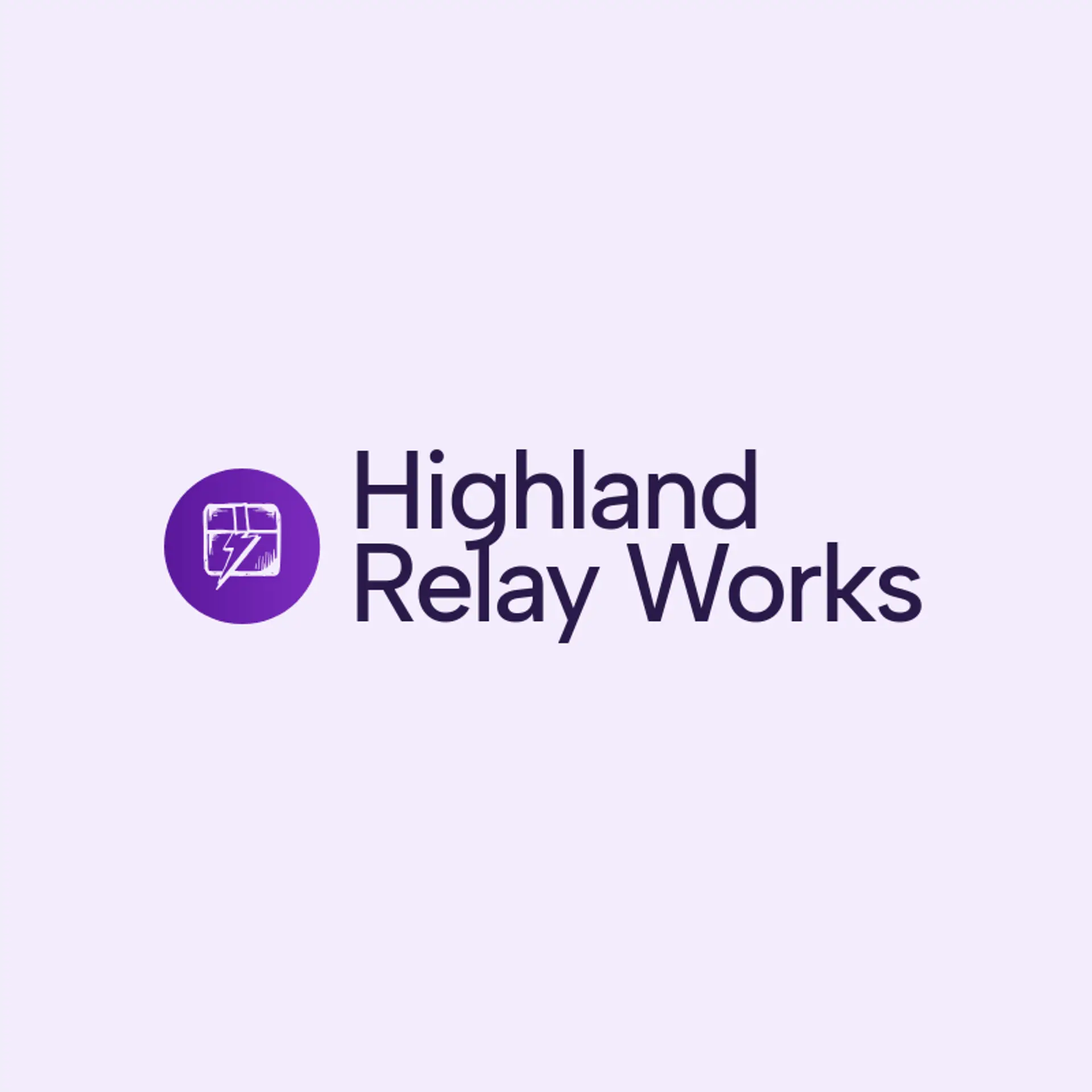 Highland Relay Works logo for thunderbolt