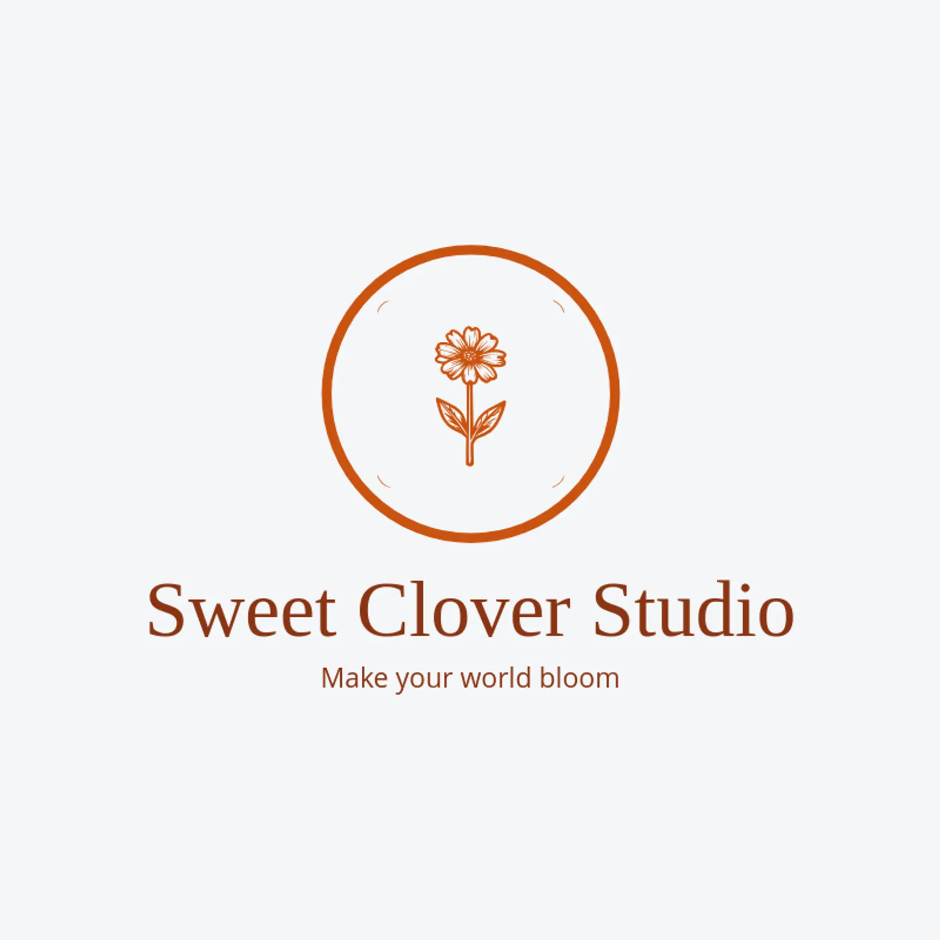 Sweet Clover Studio logo for wildflower