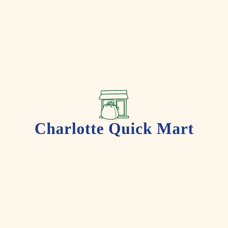 The convenience store name Charlotte Quick Mart as a branded logo with a single color icon