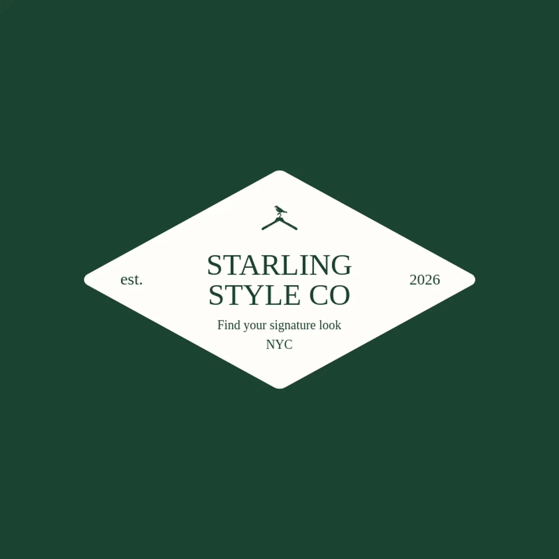 Starling Style Co logo for hanger