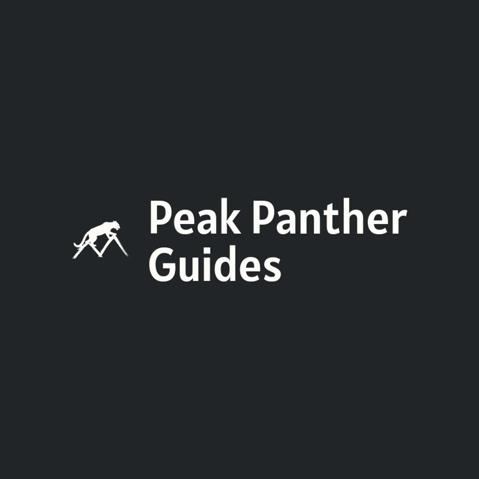 Peak Panther Guides logo for panther