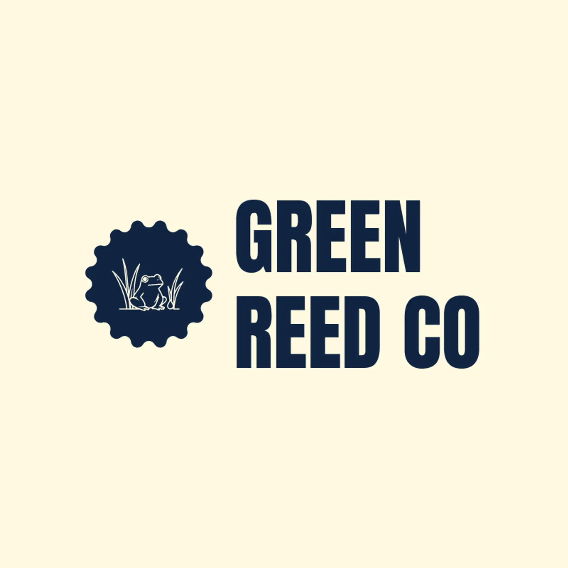 Green Reed Co logo for frog