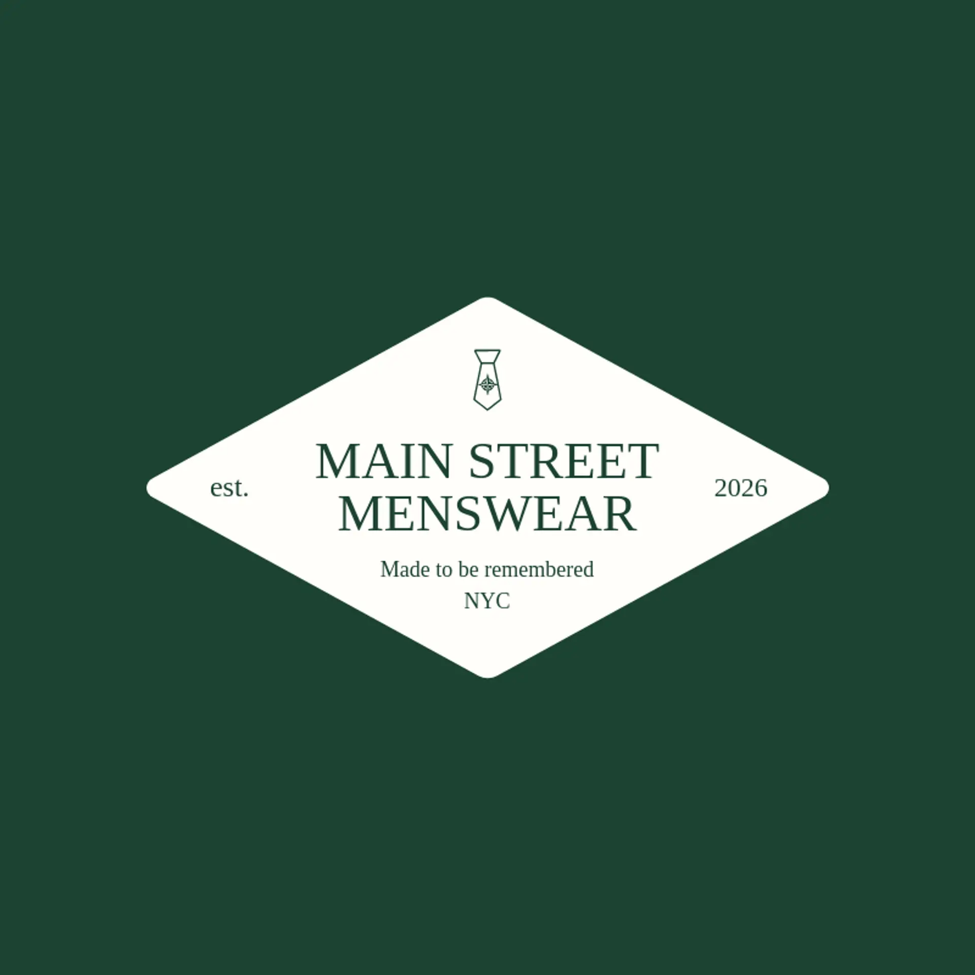 Main Street Menswear logo for mens fashion