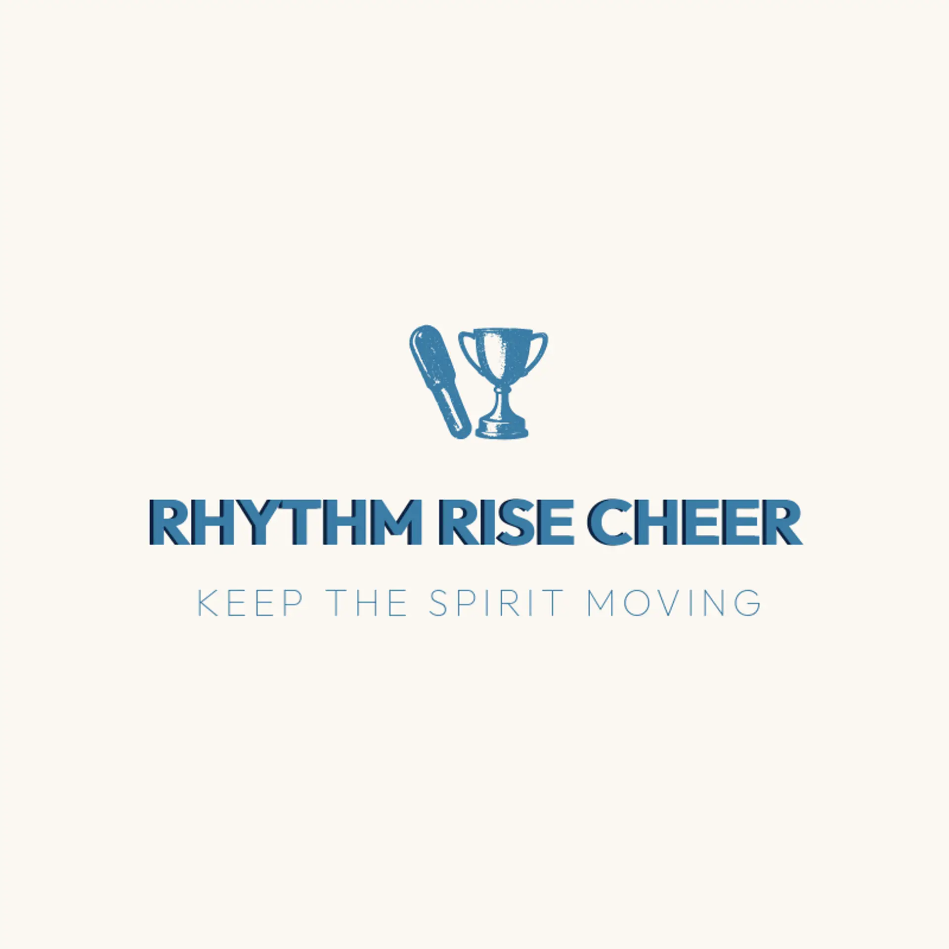 Rhythm Rise Cheer logo for cheerleading