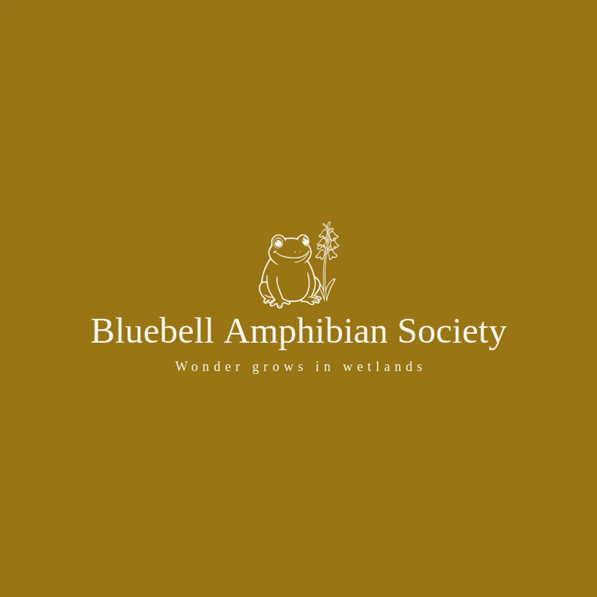 Bluebell Amphibian Society logo for toad