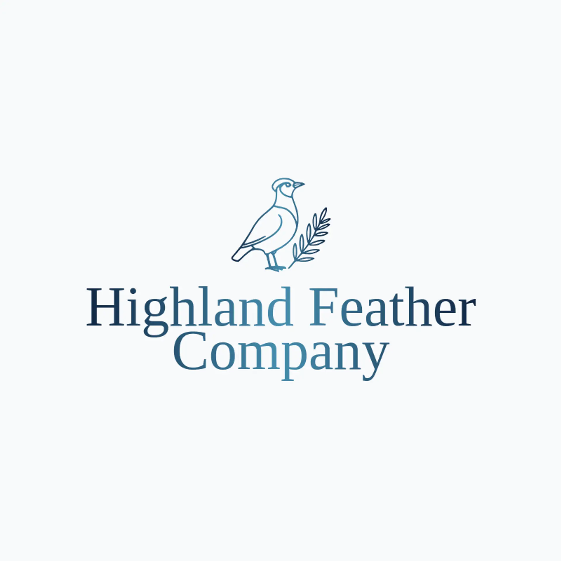 Highland Feather Company logo for hood