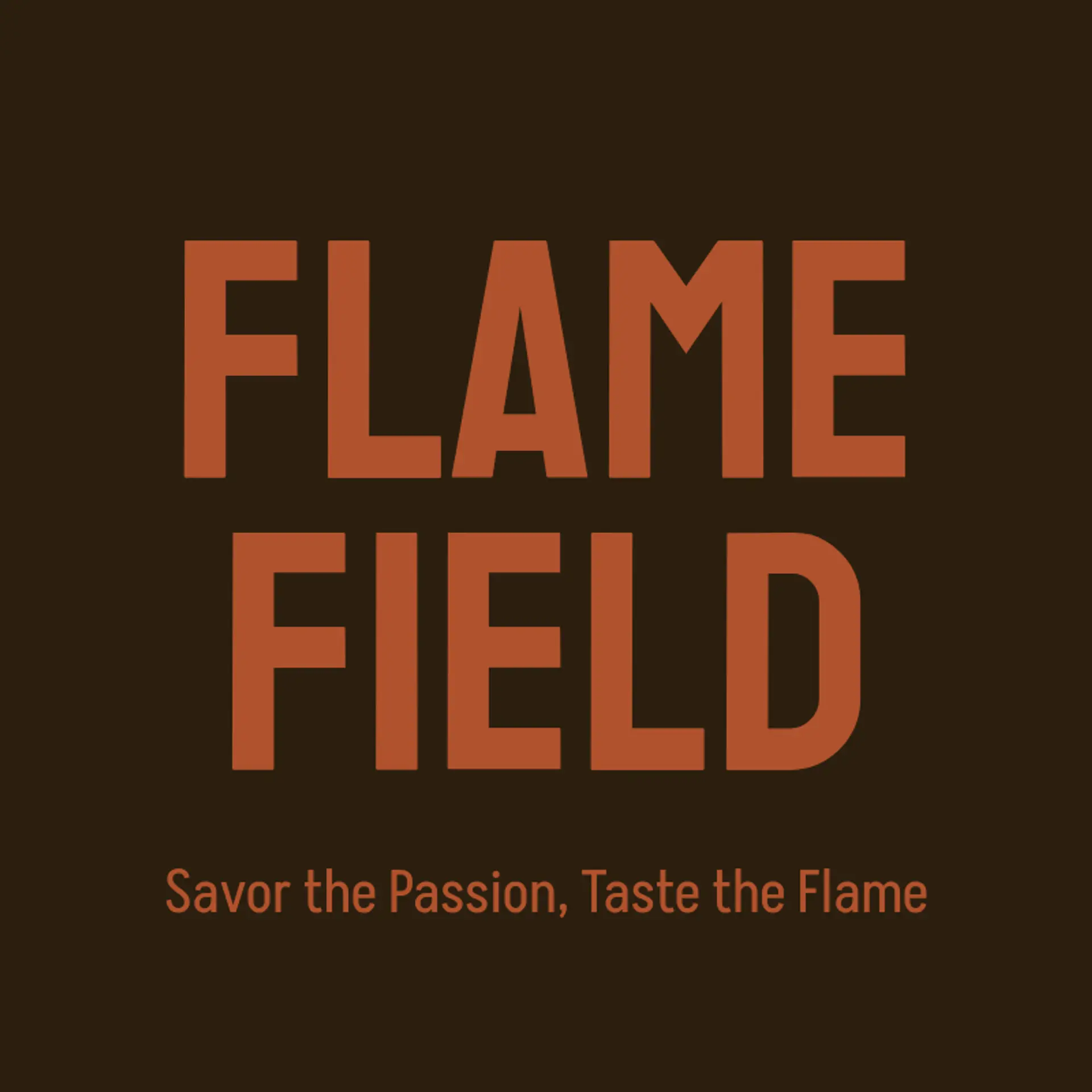 Flame Field logo for bbq restaurant