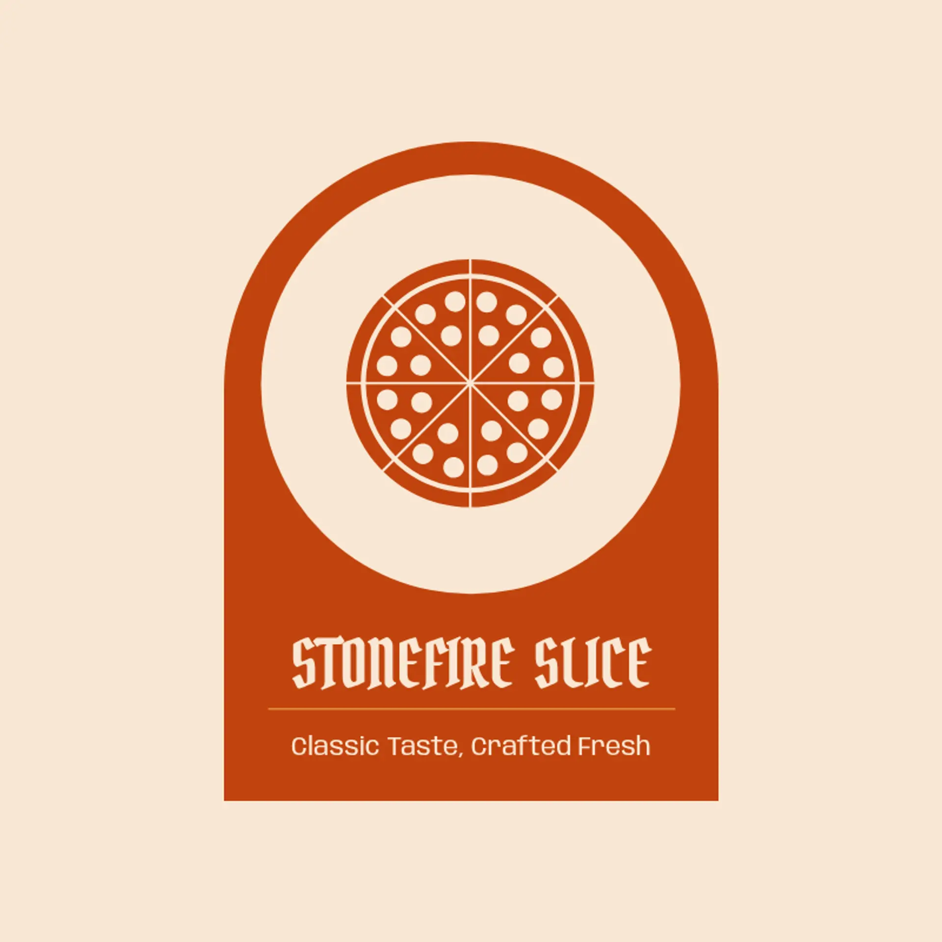 Stonefire Slice logo for pizza restaurant