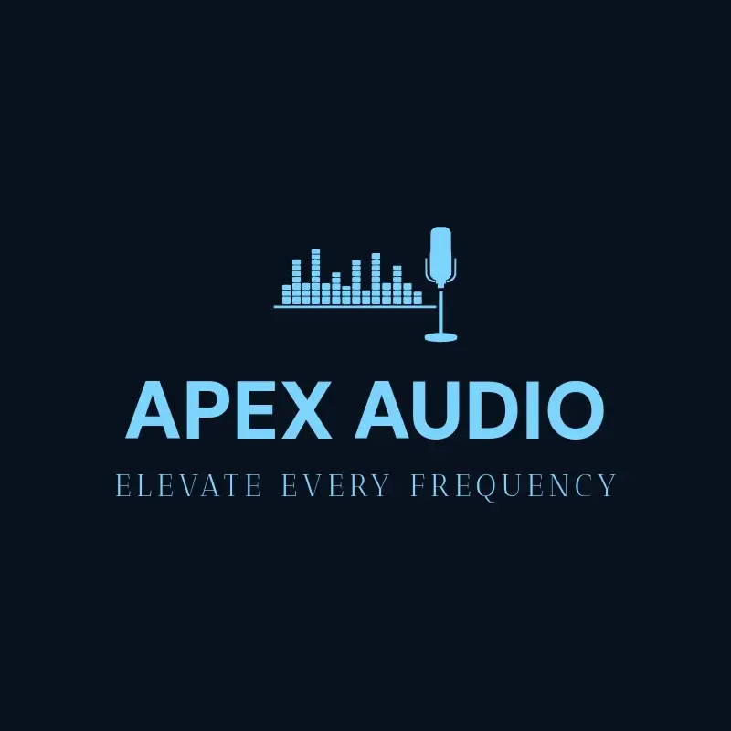 The record label name Apex Audio as a branded logo with a single color icon