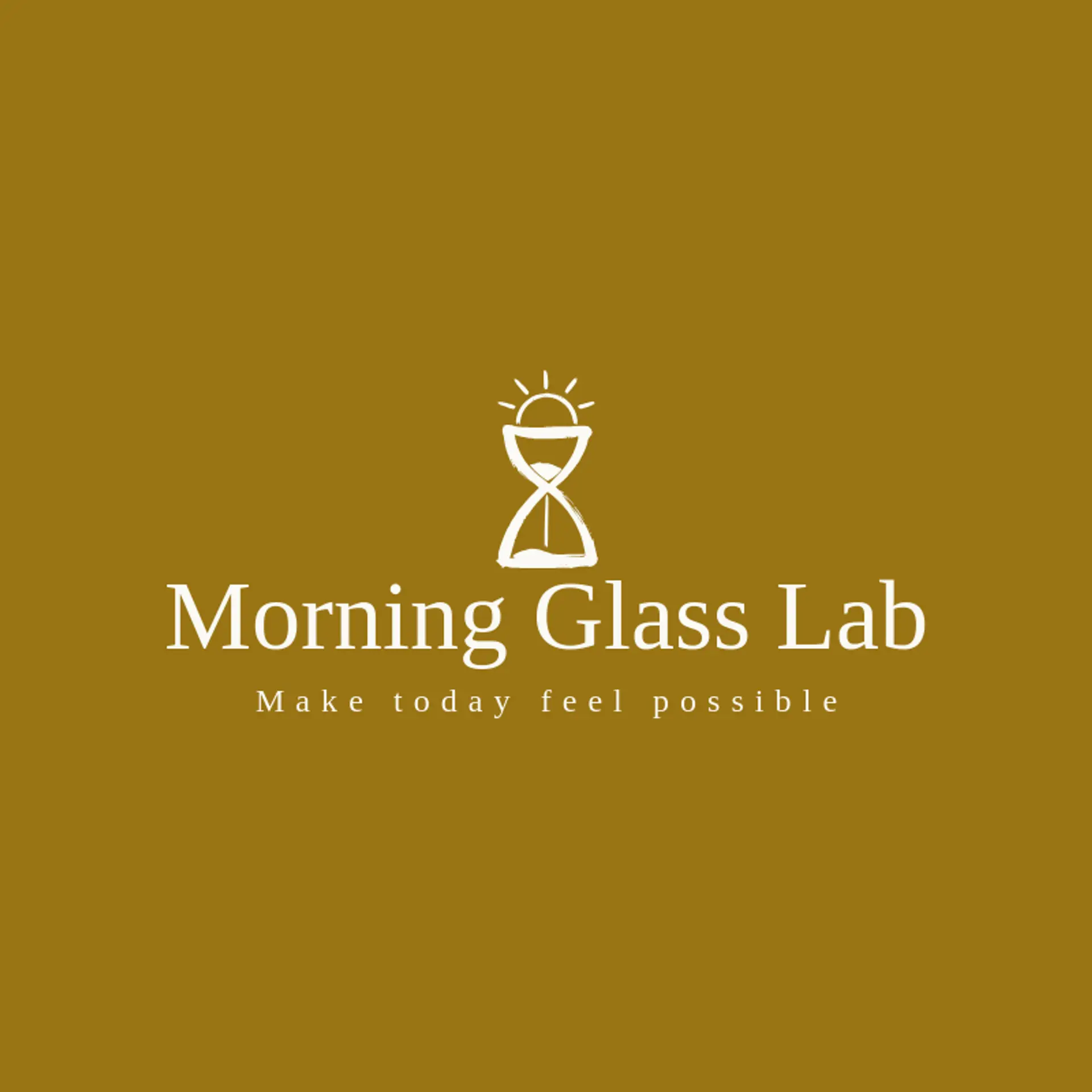 Morning Glass Lab logo for hourglass