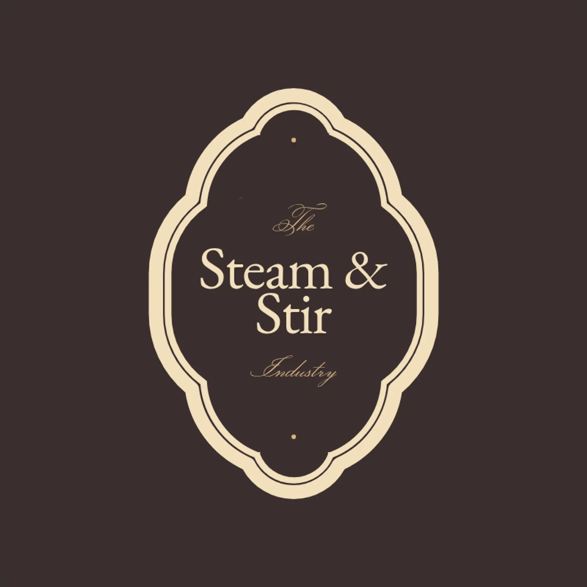 Steam & Stir logo for cafe