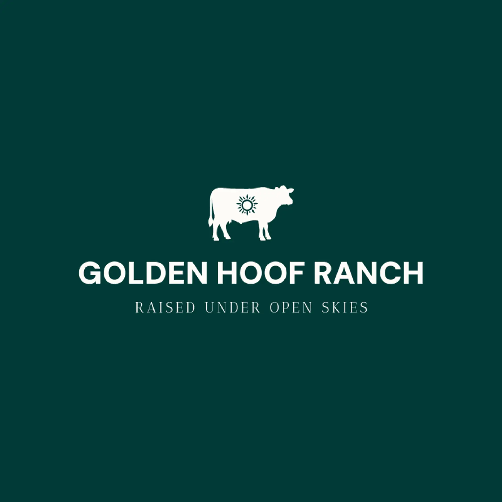 Golden Hoof Ranch logo for cow